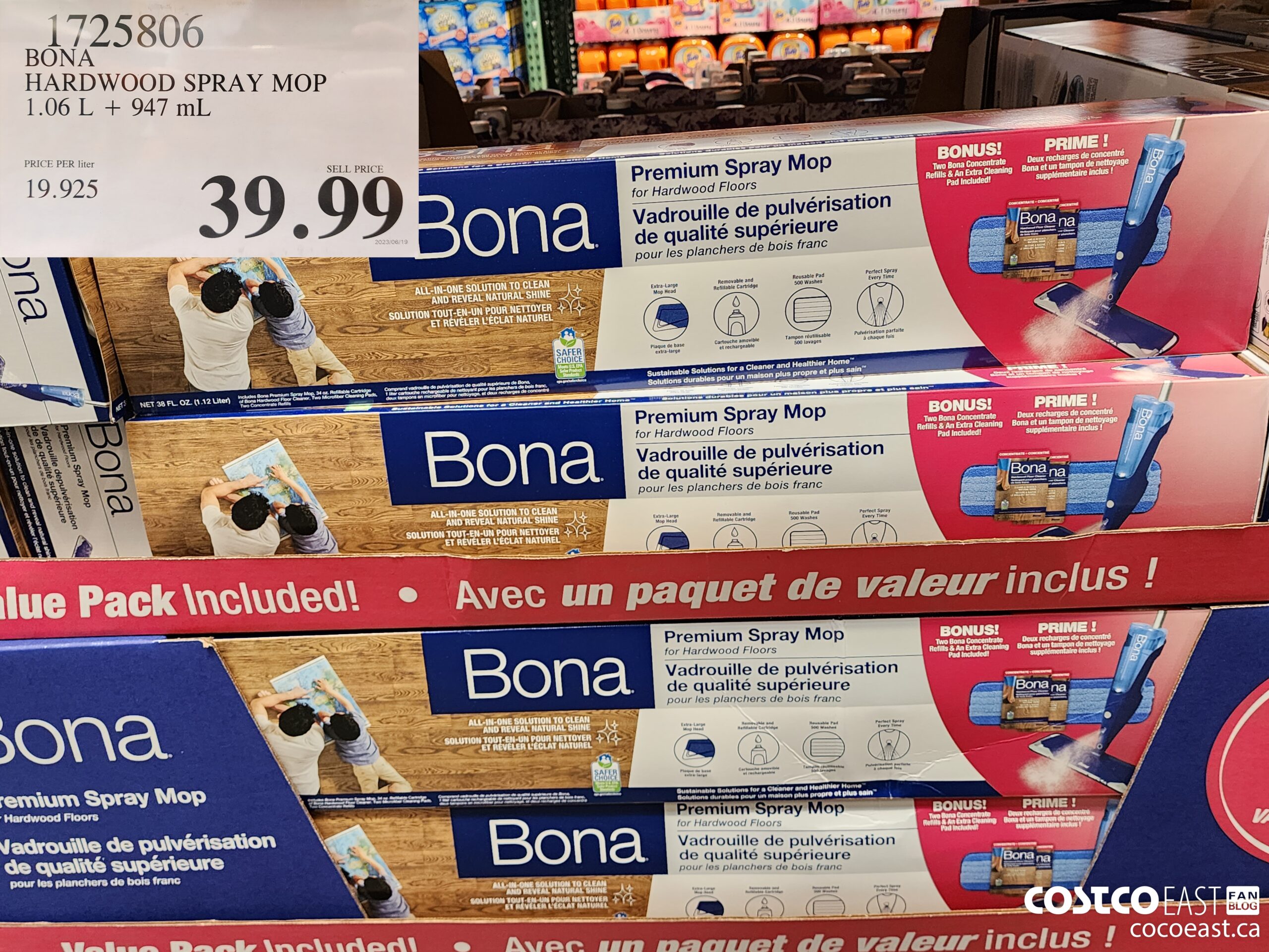 1725806 BONA HARDWOOD SPRAY MOP 1.06 L + 947 mL $39.99