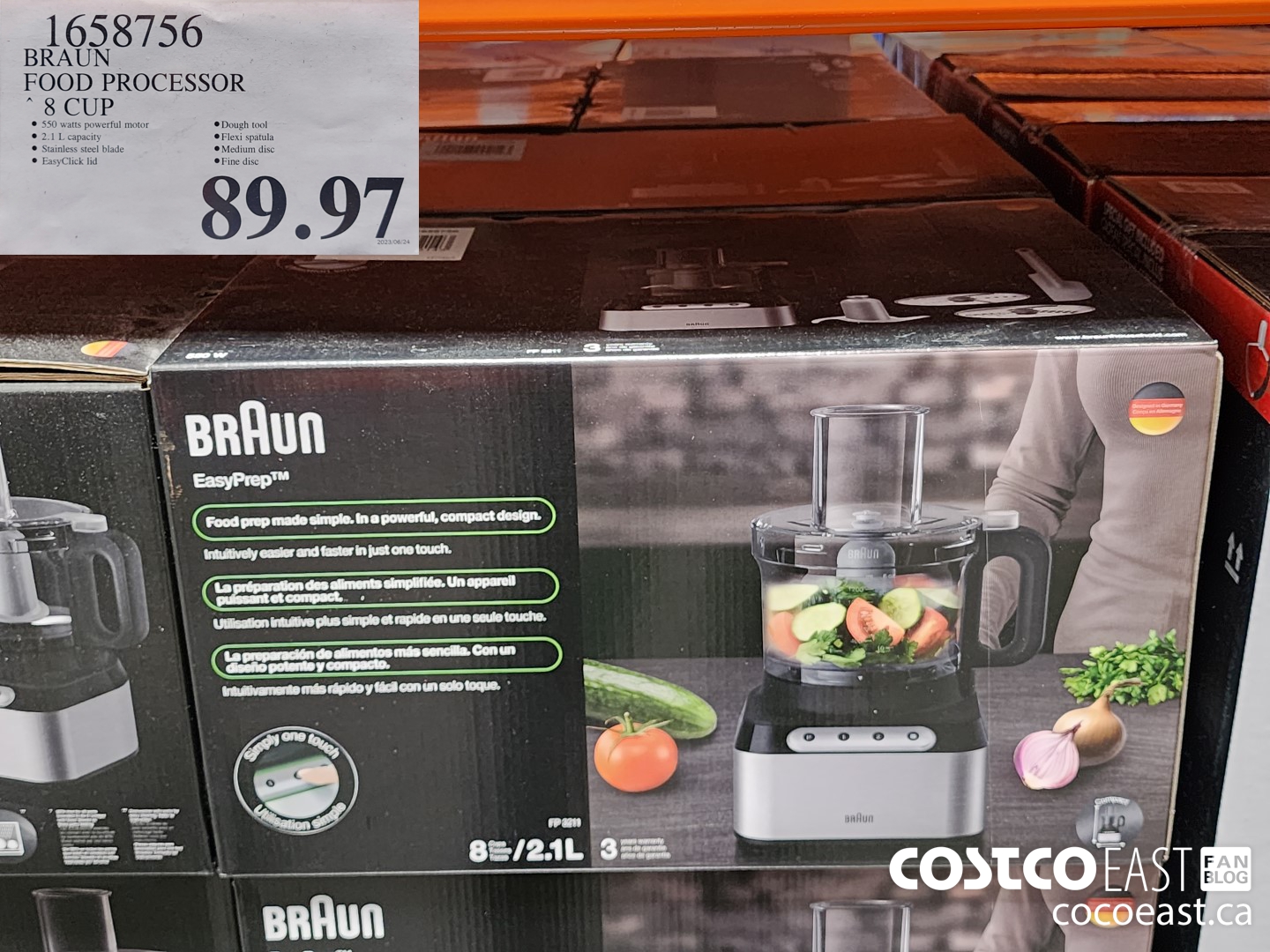 1658756 BRAUN FOOD PROCESSOR 8 CUP $89.97