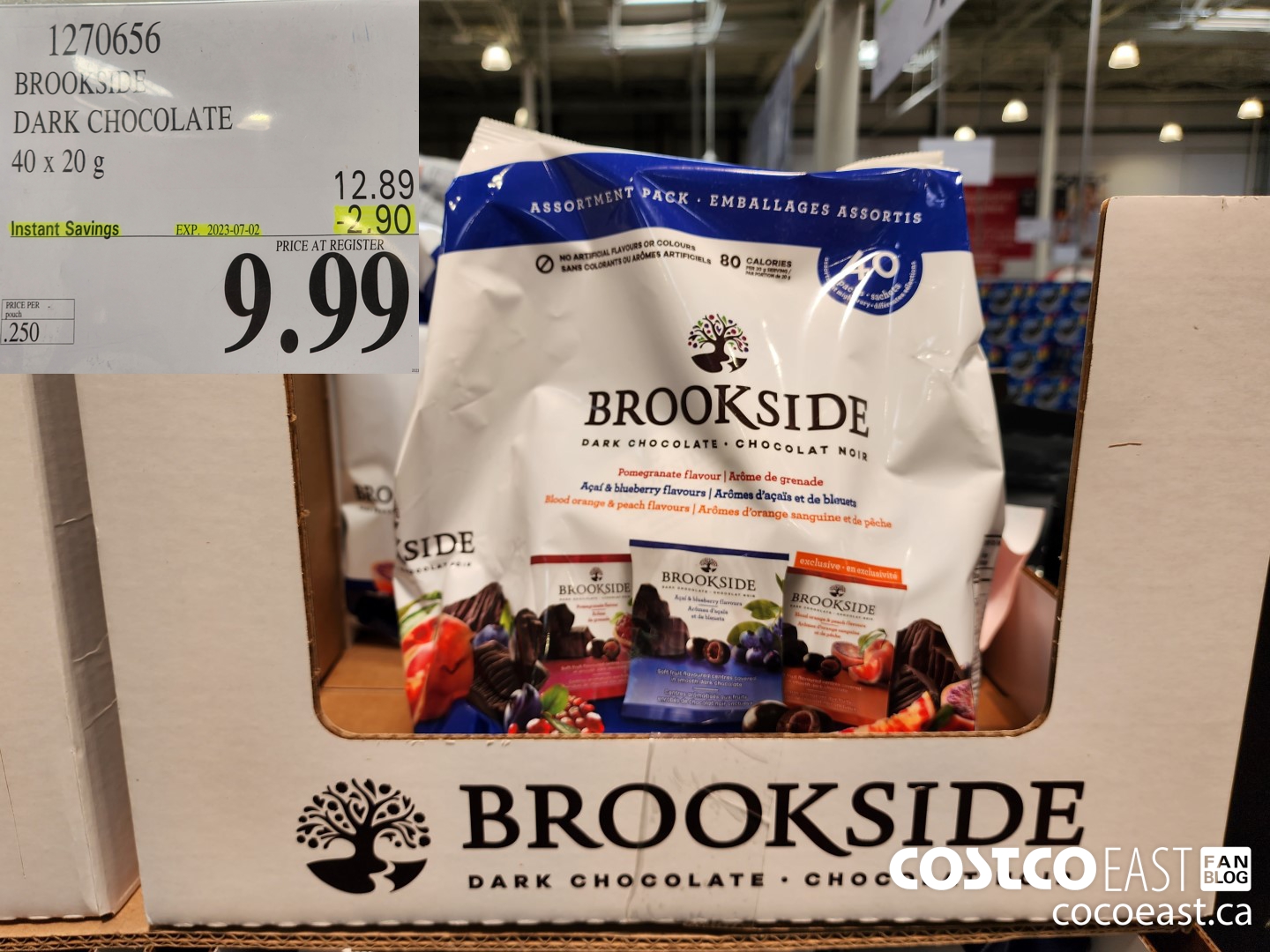 1270656 BROOKSIDE DARK CHOCOLATE 40 x 20 g ($2.90 INSTANT SAVINGS EXPIRES ON 2023-07-02) $9.99