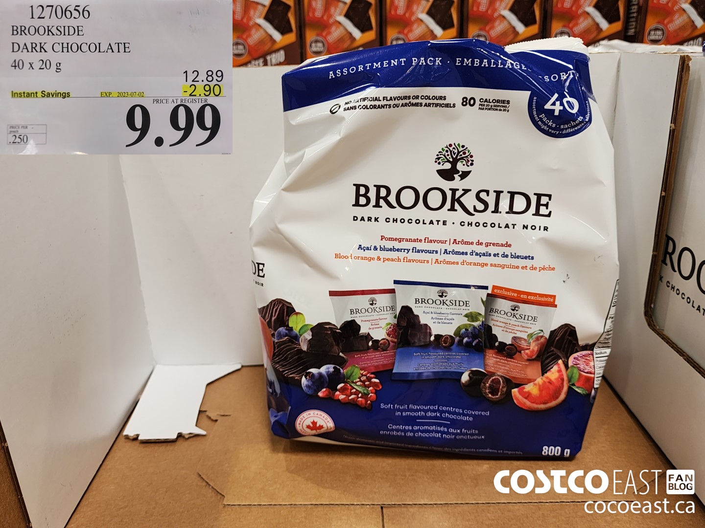 1270656 BROOKSIDE DARK CHOCOLATE 40 x 20 g ($2.90 INSTANT SAVINGS EXPIRES ON 2023-07-02) $9.99