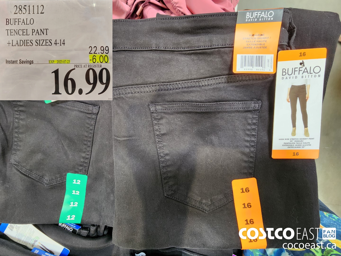 2851112 BUFFALO TENCEL PANT +LADIES SIZES 4-14 ($6.00 INSTANT SAVINGS EXPIRES ON 2023-07-23) $16.99