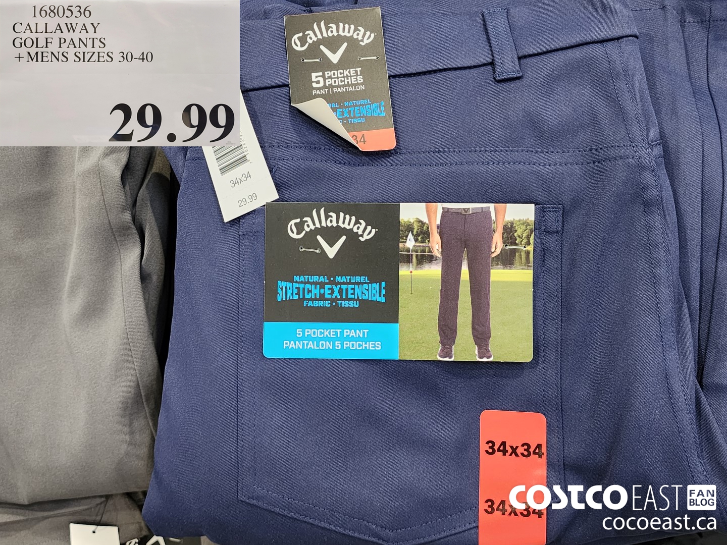 1680536 CALLAWAY GOLF PANTS +MENS SIZES 30-40 $29.99