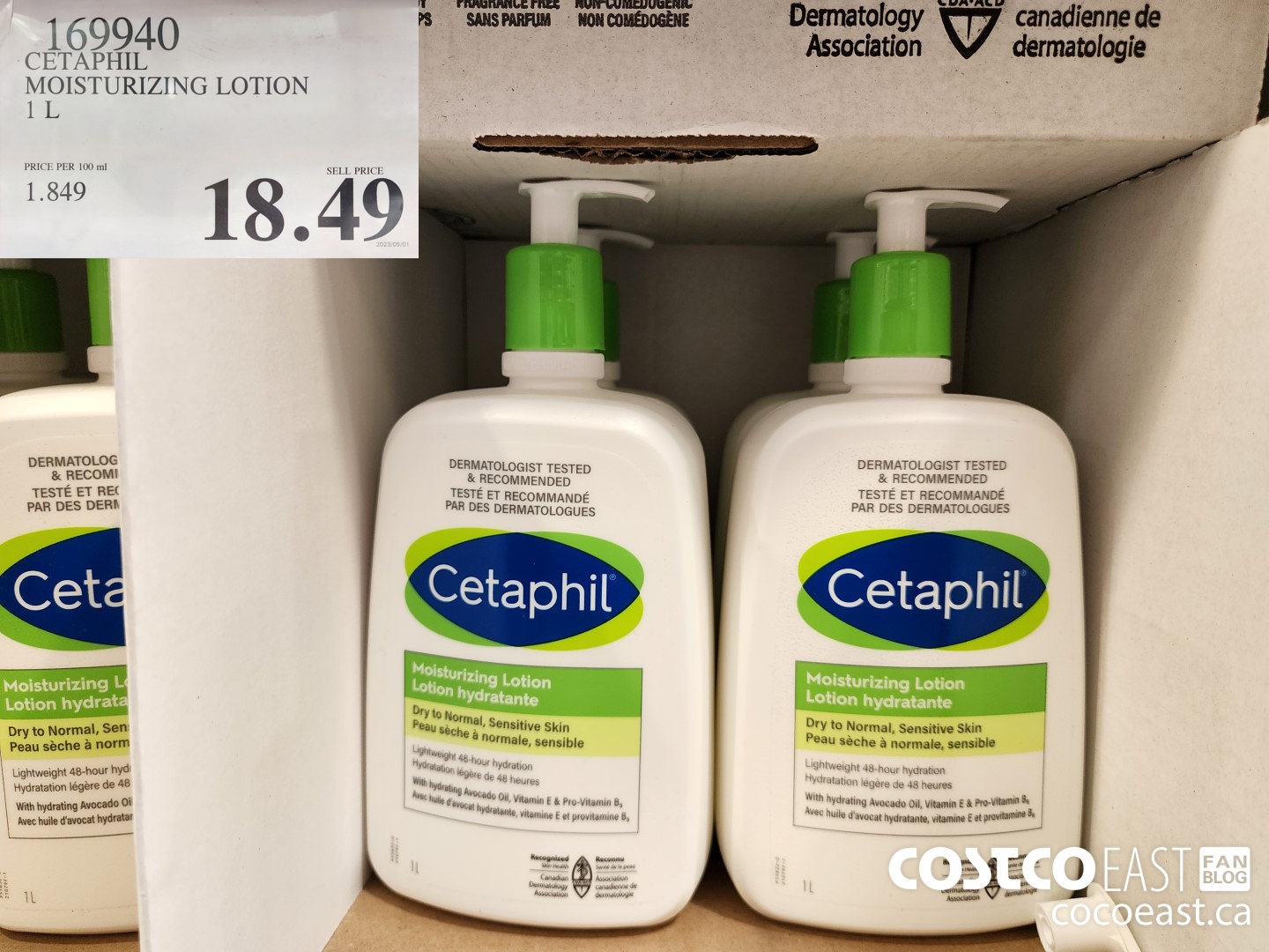 169940 CETAPHIL MOISTURIZING LOTION 1 L $18.49