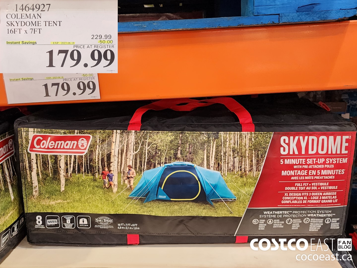 Costco] Coleman Skydome tent and One Peak 13x13 shelter on sale $159 (reg  &199) - RedFlagDeals.com Forums