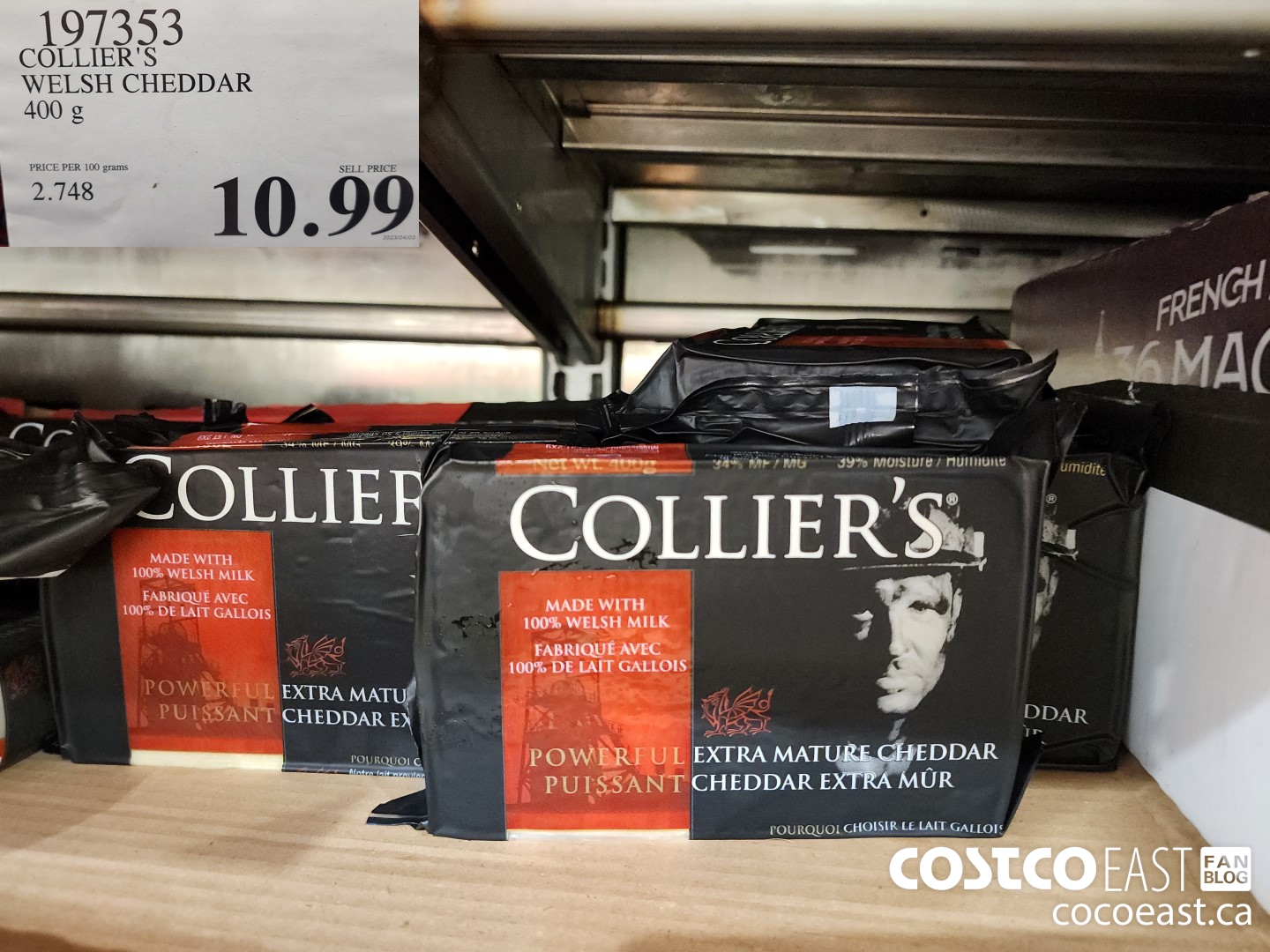 197353 COLLIER'S WELSH CHEDDAR 400G $10.99