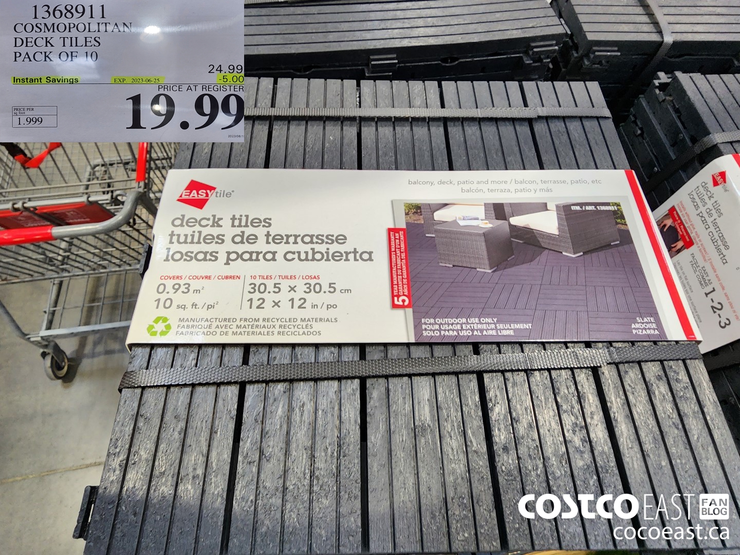 1368911 COSMOPOLITAN DECK TILES PACK OF 10 ($5.00 INSTANT SAVINGS EXPIRES ON 2023-06-25) $19.99
