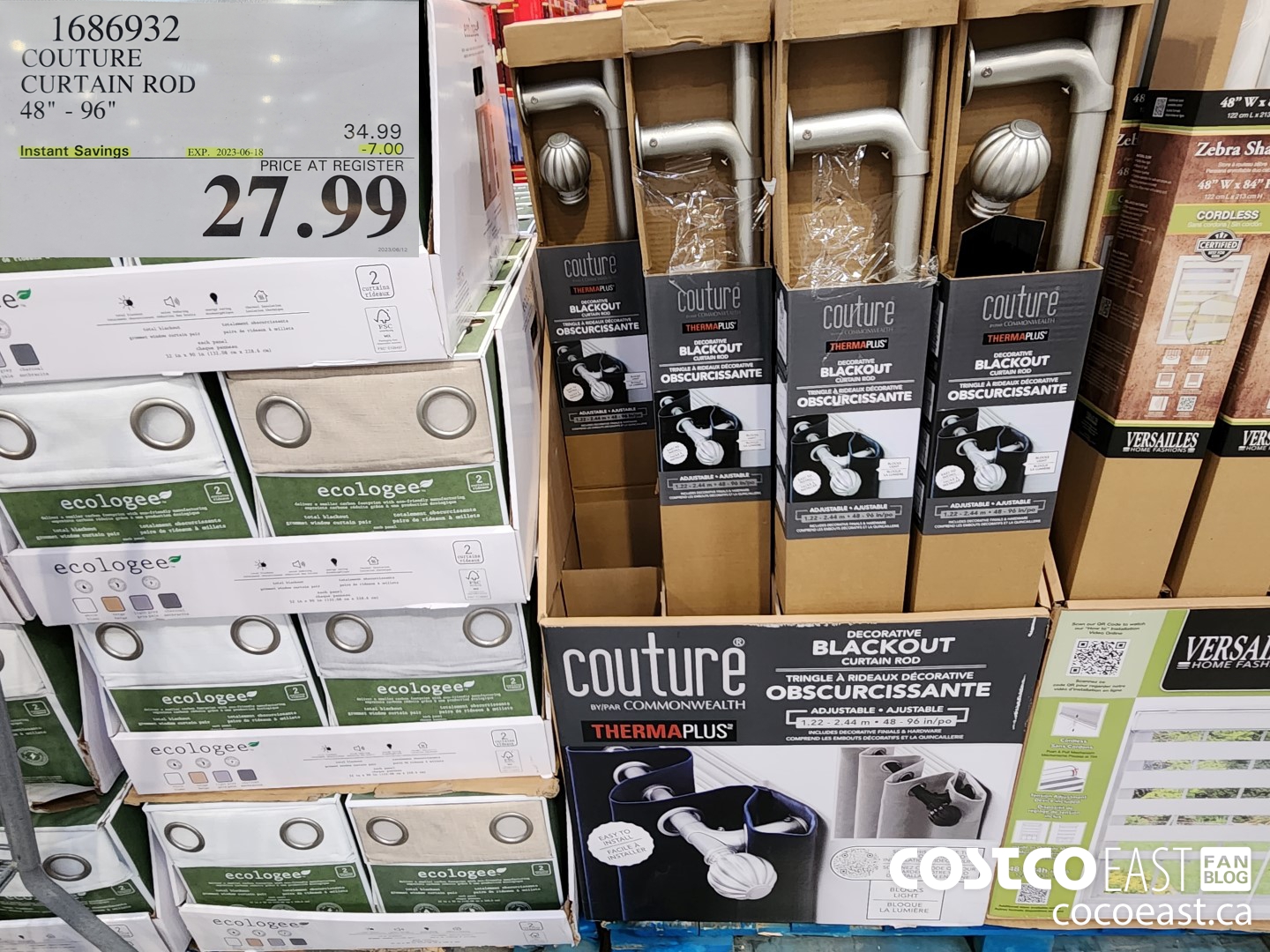 1686932 COUTURE CURTAIN ROD 48