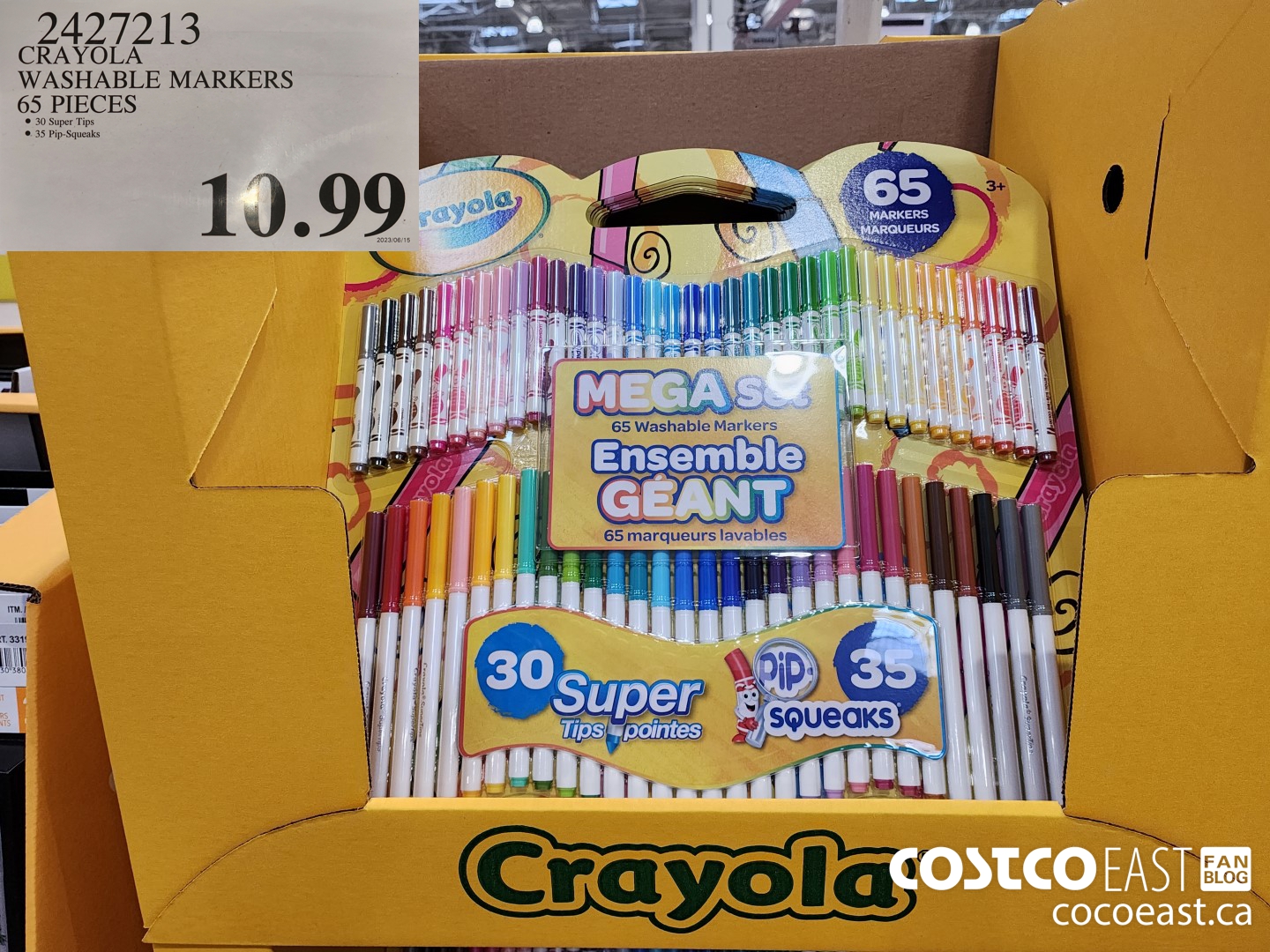 2427213 CRAYOLA COLOSSAL COLOUR 65 PIECES $10.99