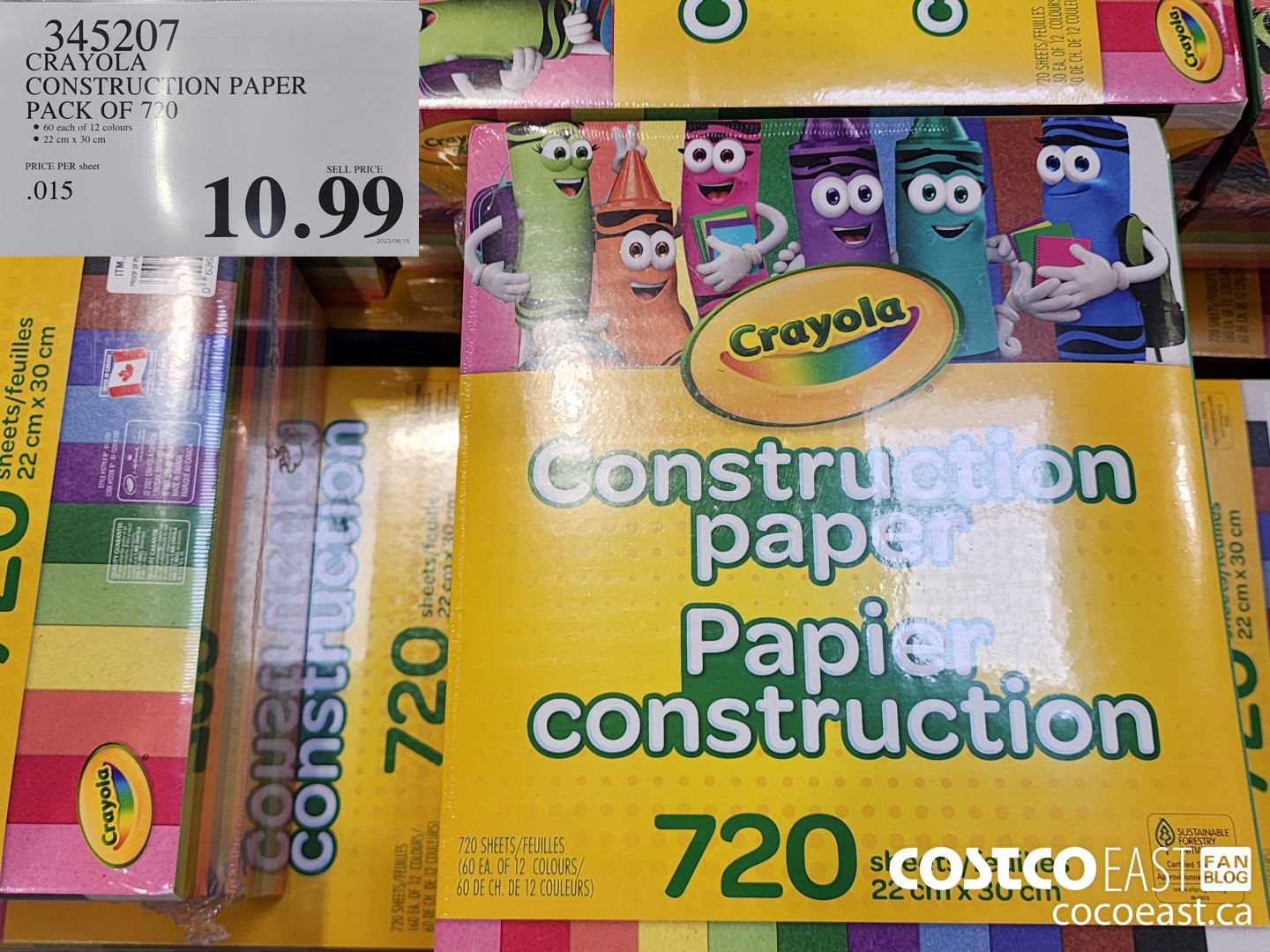 345207 CRAYOLA CONSTRUCTION PAPER PACK OF 720 $10.99