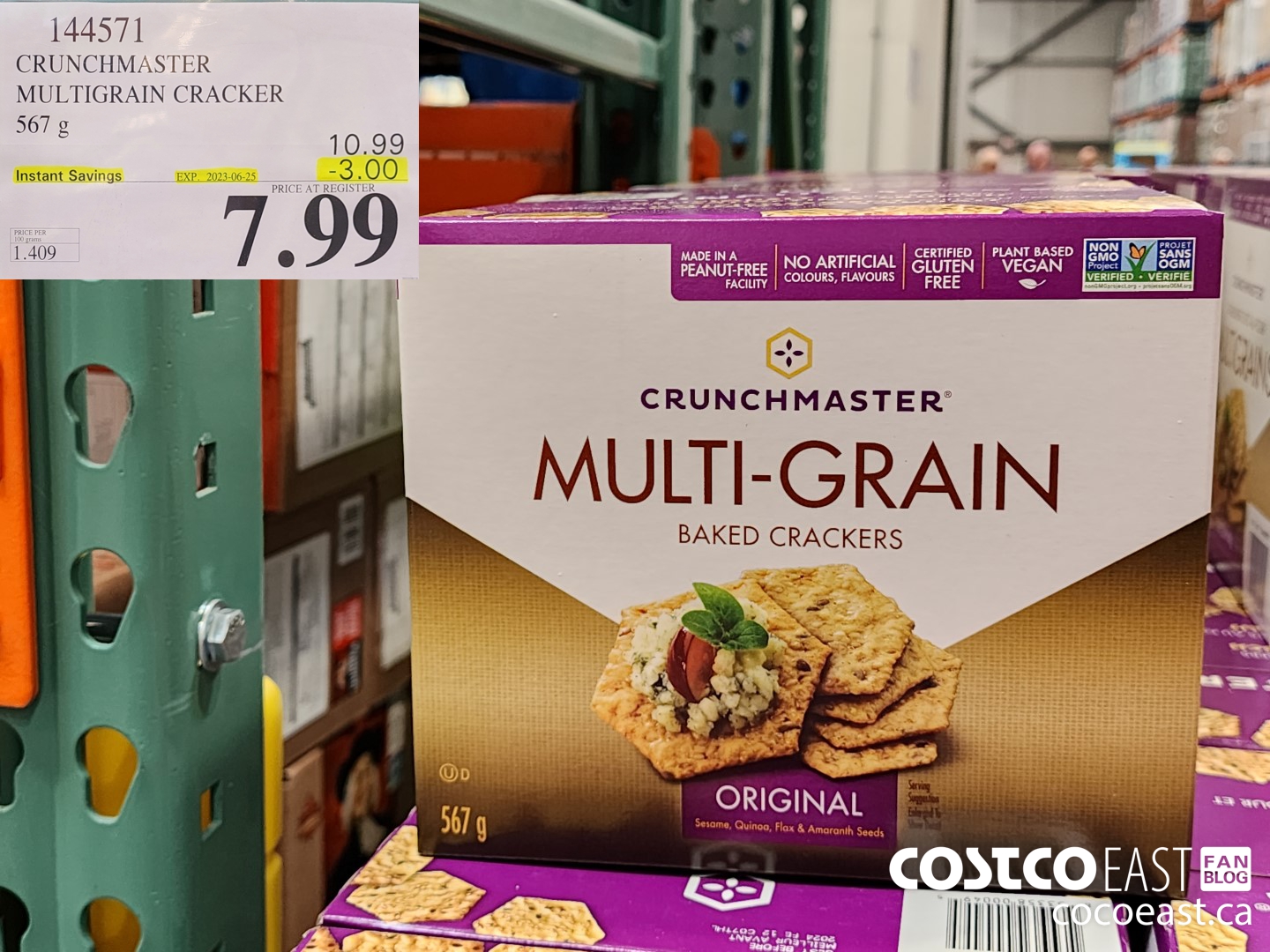 144571 CRUNCHMASTER MULTIGRAIN CRACKER 567 G ($3.00 INSTANT SAVINGS EXPIRES ON 2023-06-25) $7.99