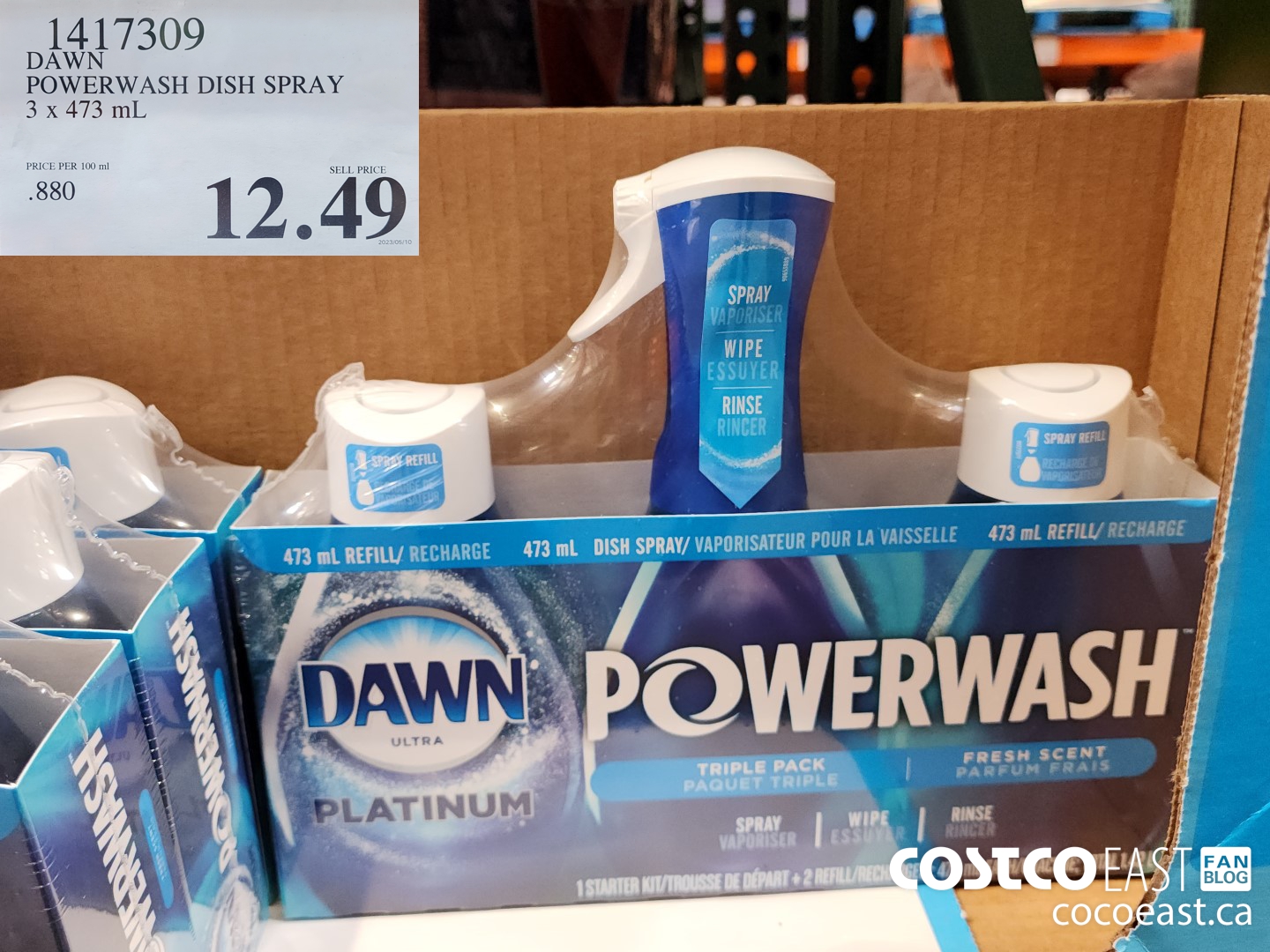 1417309 DAWN POWERWASH DISH SPRAY 3 X 473 mL $12.49