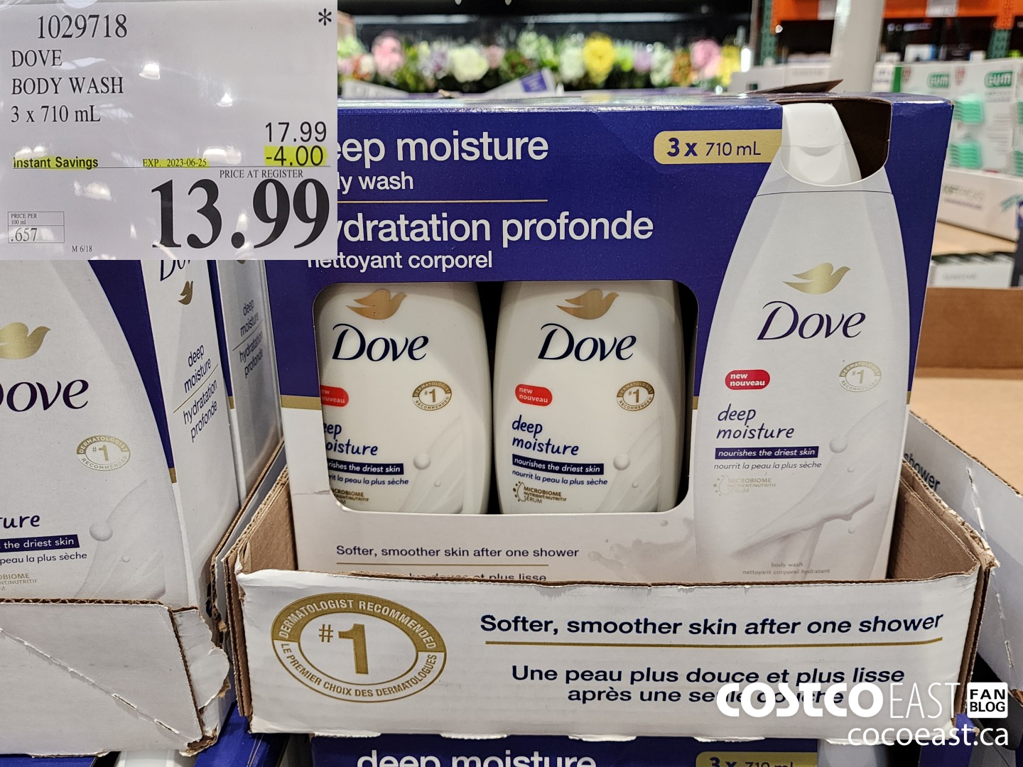 1029718 DOVE DEEP MOISTURE BODYWASH 3 x 710 mL ($4.00 INSTANT SAVINGS EXPIRES ON 2023-06-25) $13.99