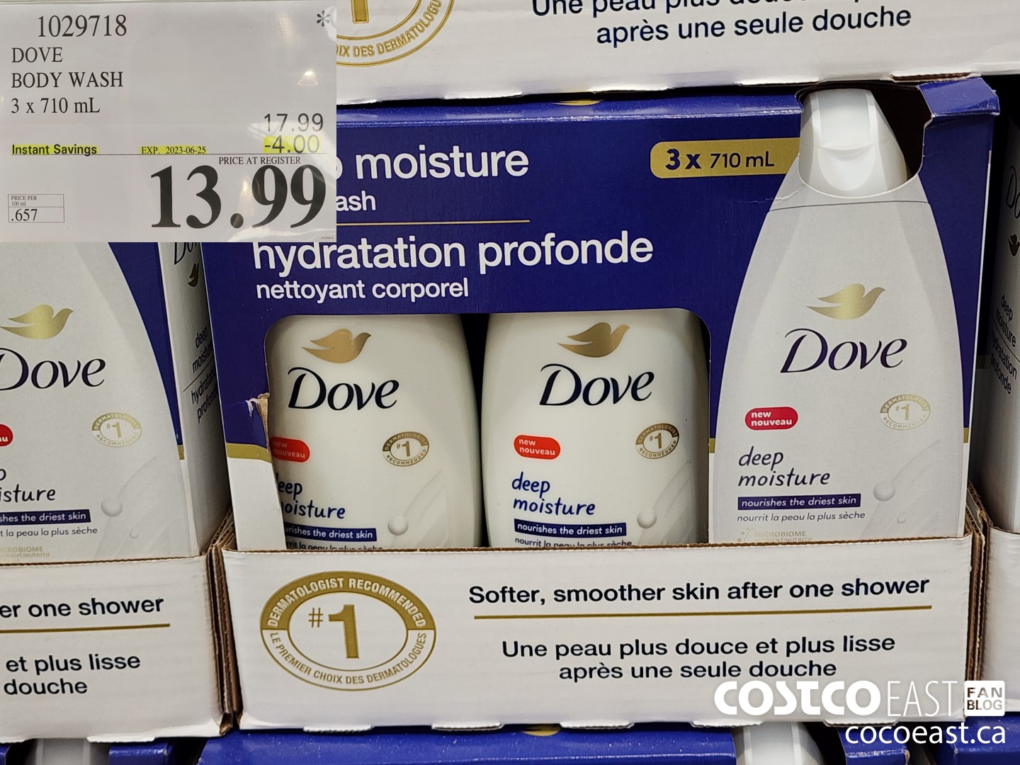 1029718 DOVE DEEP MOISTURE BODYWASH 3 x 710 mL ($4.00 INSTANT SAVINGS EXPIRES ON 2023-06-25) $13.99