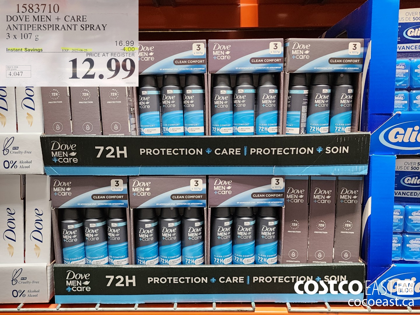 1583710 DOVE MEN + CARE ANTIPERSPIRANT SPRAY 3 X 107 G ($4.00 INSTANT SAVINGS EXPIRES ON 2023-06-25) $12.99
