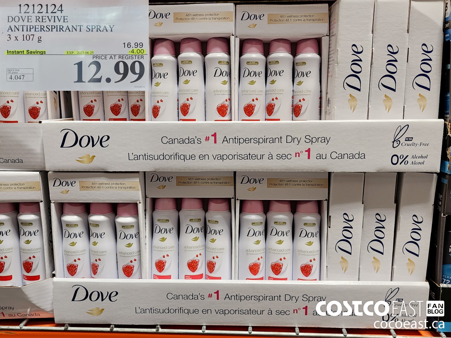 1212124 DOVE REVIVE ANTIPERSPIRANT SPRAY 3 X 107 G ($4.00 INSTANT SAVINGS EXPIRES ON 2023-06-25) $12.99