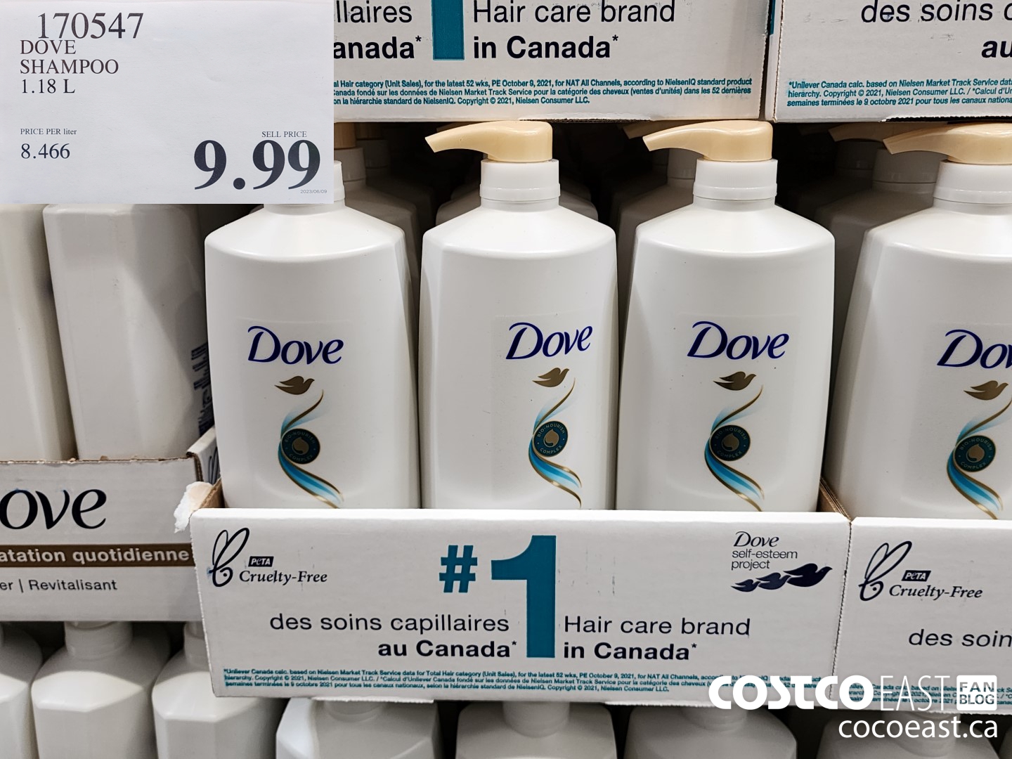 170547 DOVE SHAMPOO 1.18 L $9.99