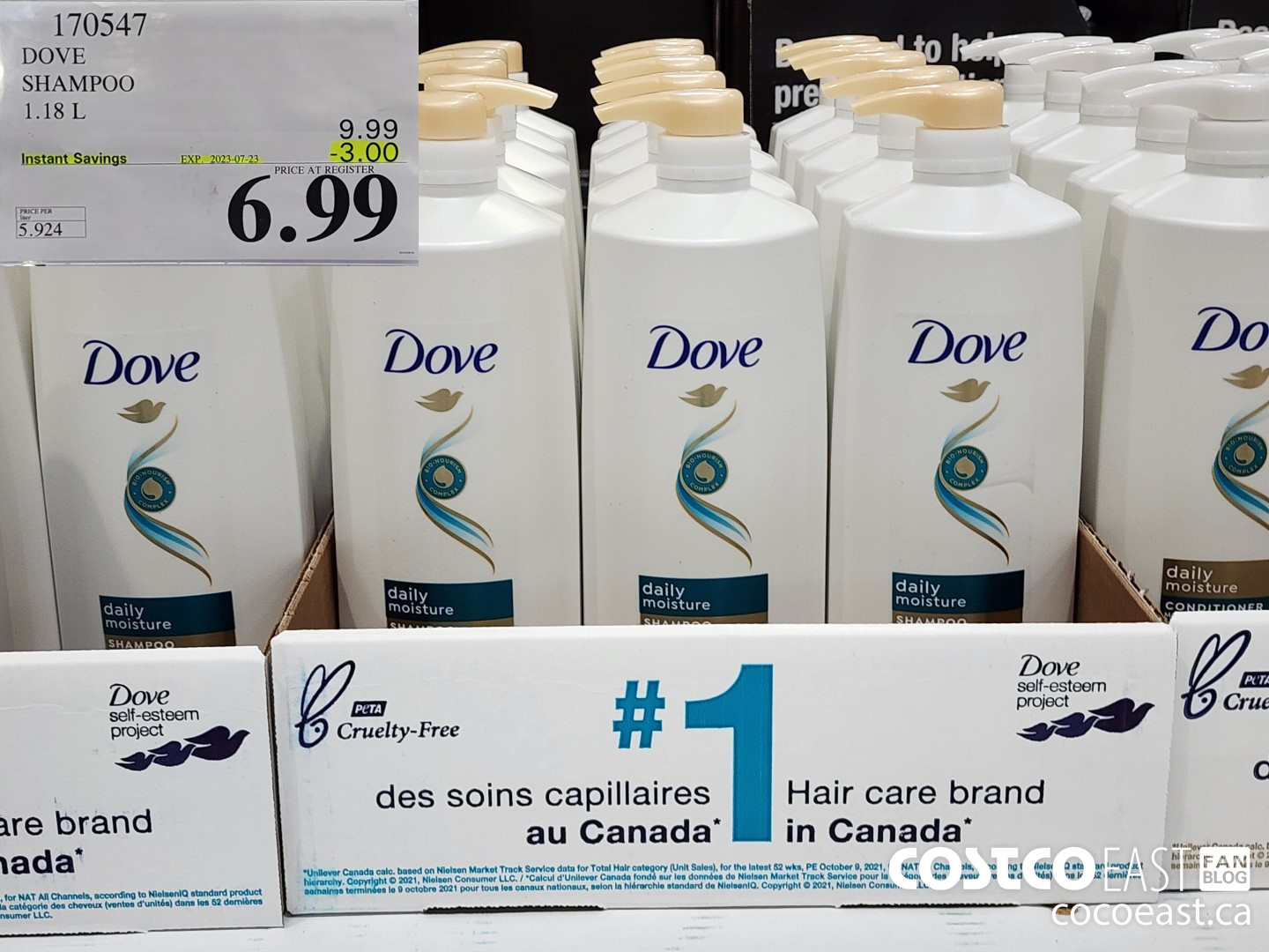 170547 DOVE SHAMPOO 1.18 L ($3.00 INSTANT SAVINGS EXPIRES ON 2023-07-23) $6.99