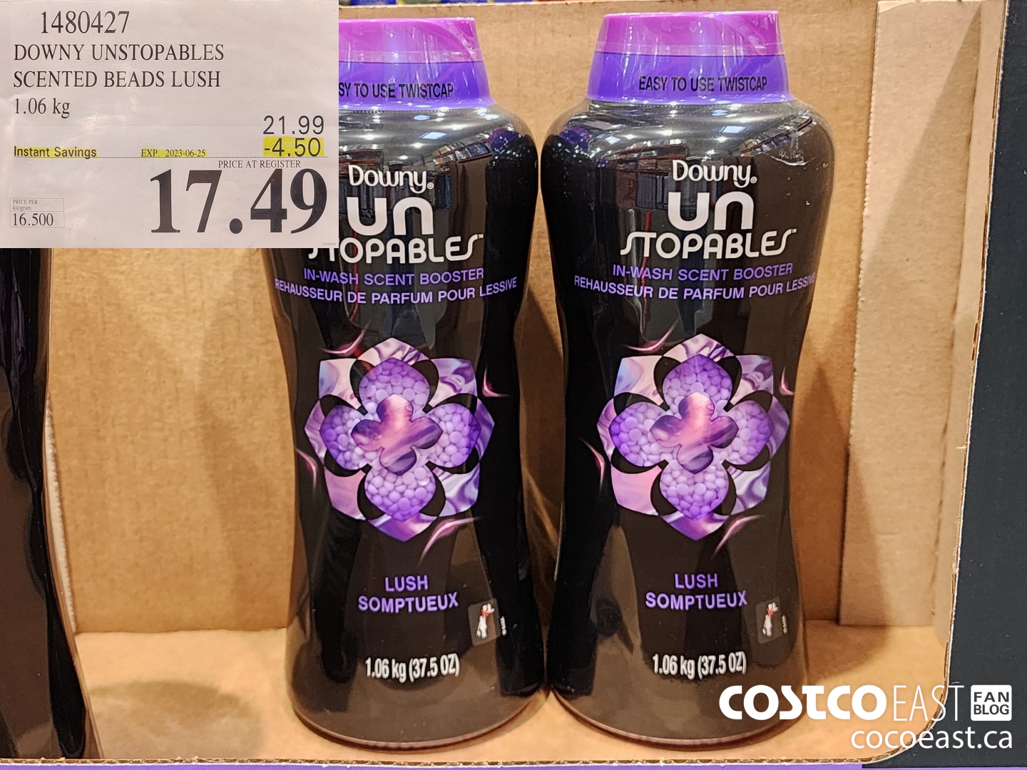 1480427 DOWNY UNSTOPPABLES SCENTED BEADS 1.06KG ($4.50 INSTANT SAVINGS EXPIRES ON 2023-06-25) $17.49