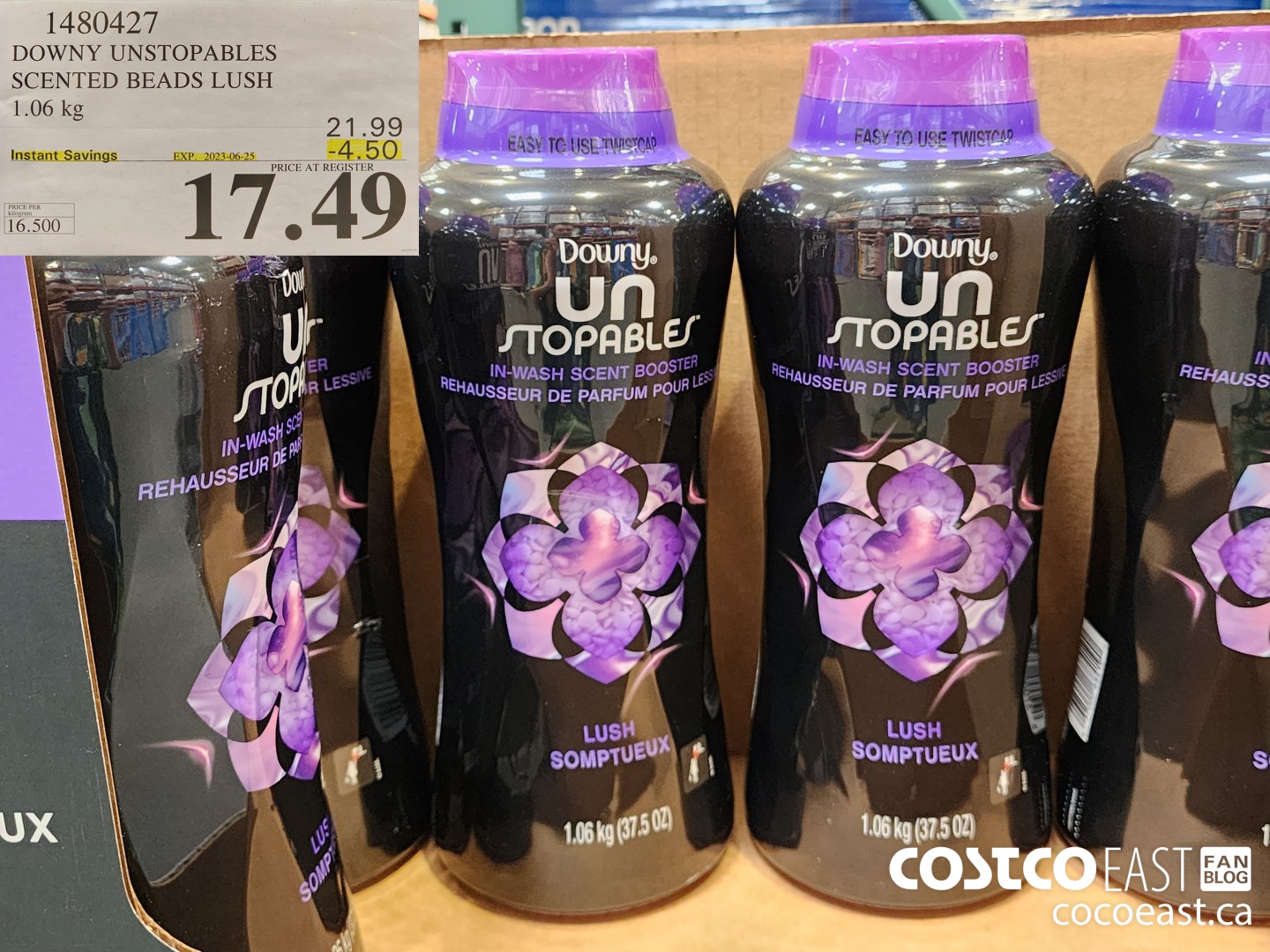 1480427 DOWNY UNSTOPPABLES SCENTED BEADS 1.06KG ($4.50 INSTANT SAVINGS EXPIRES ON 2023-06-25) $17.49