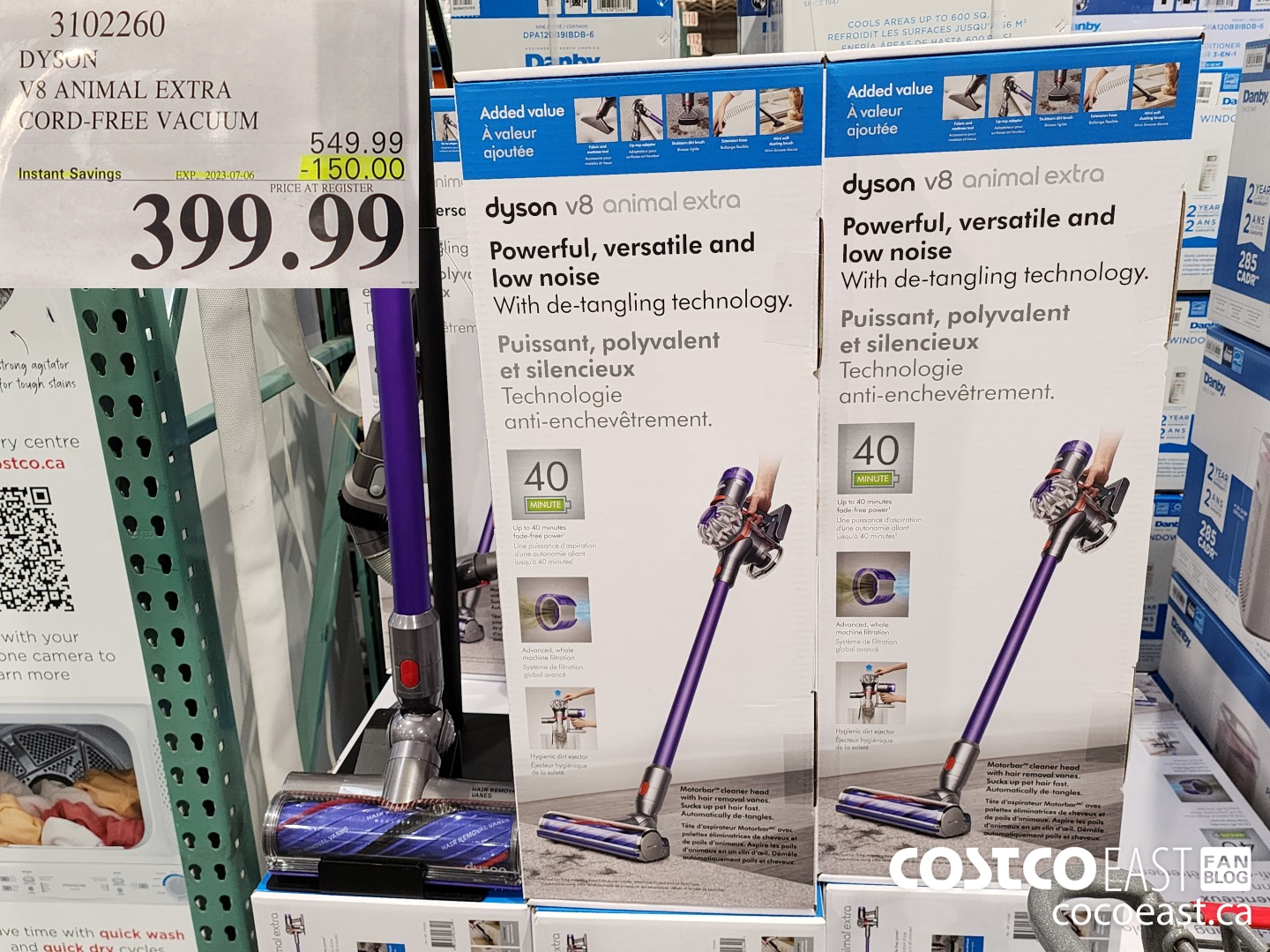 3102260 DYSON ~ V8 ANIMAL EXTRA CORD-FREE VACUUM ($150.00 INSTANT SAVINGS EXPIRES ON 2023-07-06) $399.99