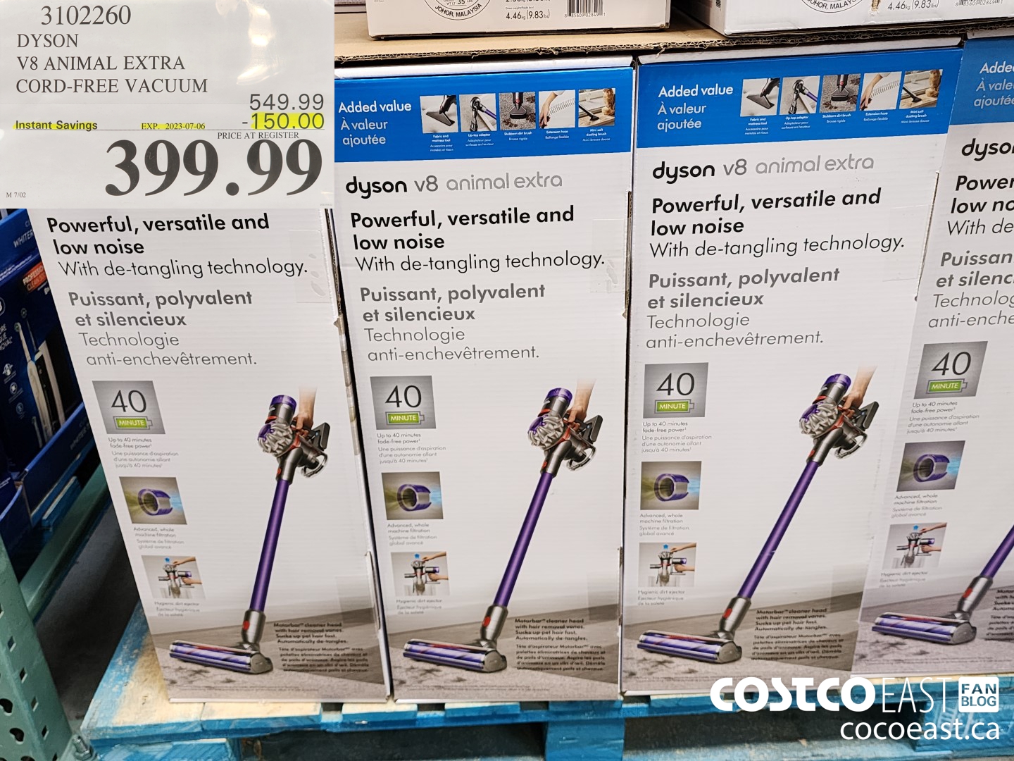 3102260 DYSON ~ V8 ANIMAL EXTRA CORD-FREE VACUUM ($150.00 INSTANT SAVINGS EXPIRES ON 2023-07-06) $399.99