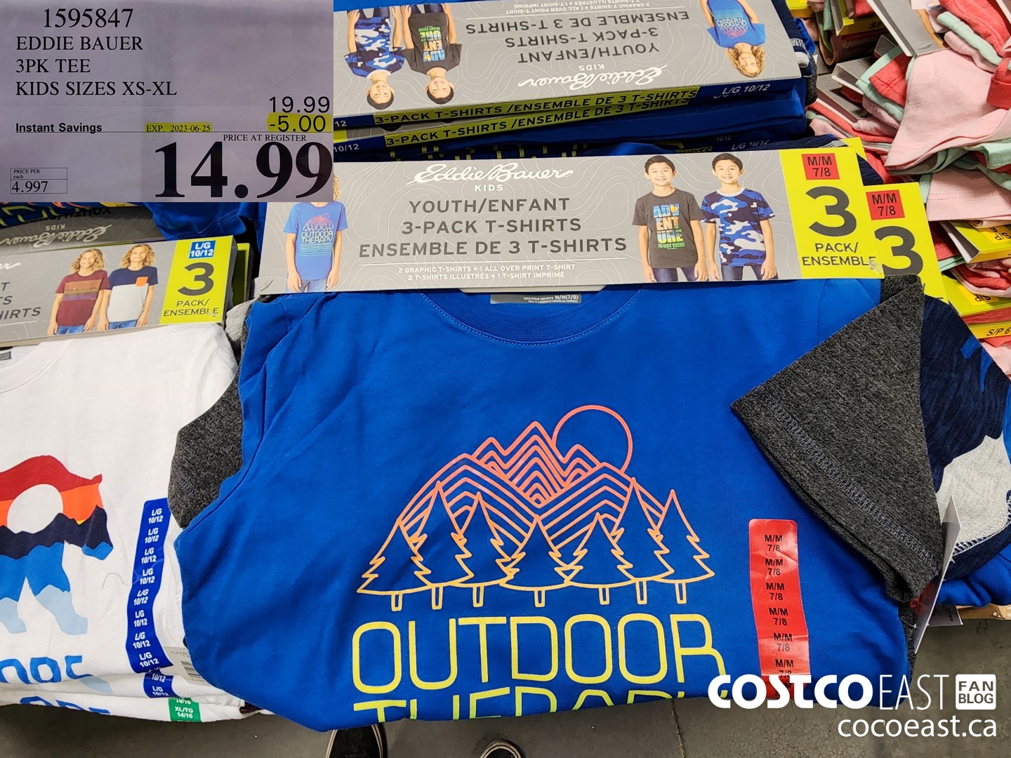 1595847 EDDIE BAUER 3PK TEE KIDS SIZES XS-XL ($5.00 INSTANT SAVINGS EXPIRES ON 2023-06-25) $14.99