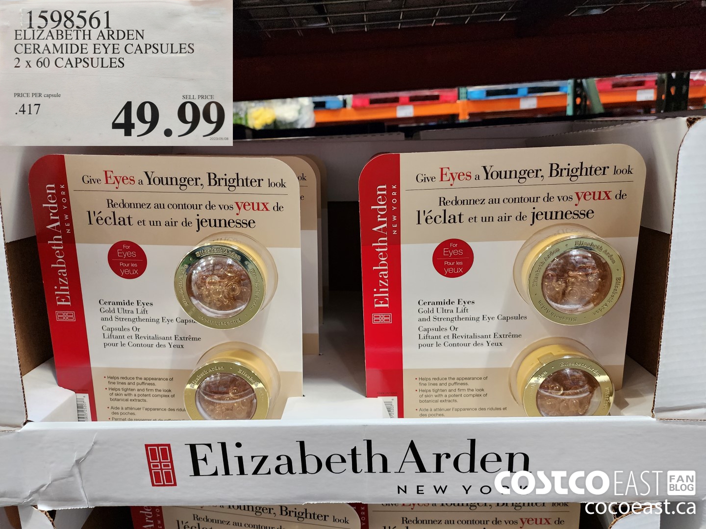 1598561 ELIZABETH ARDEN CERAMIDE EYE CAPSULES 2 x 60 CAPSULES $49.99