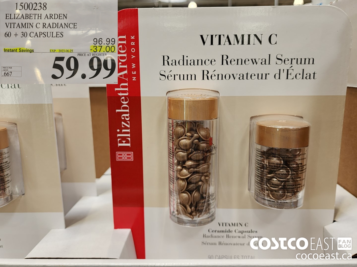 1500238 ELIZABETH ARDEN VITAMIN C RADIANCE 60 + 30 CAPSULES ($37.00 INSTANT SAVINGS EXPIRES ON 2023-06-25) $59.99