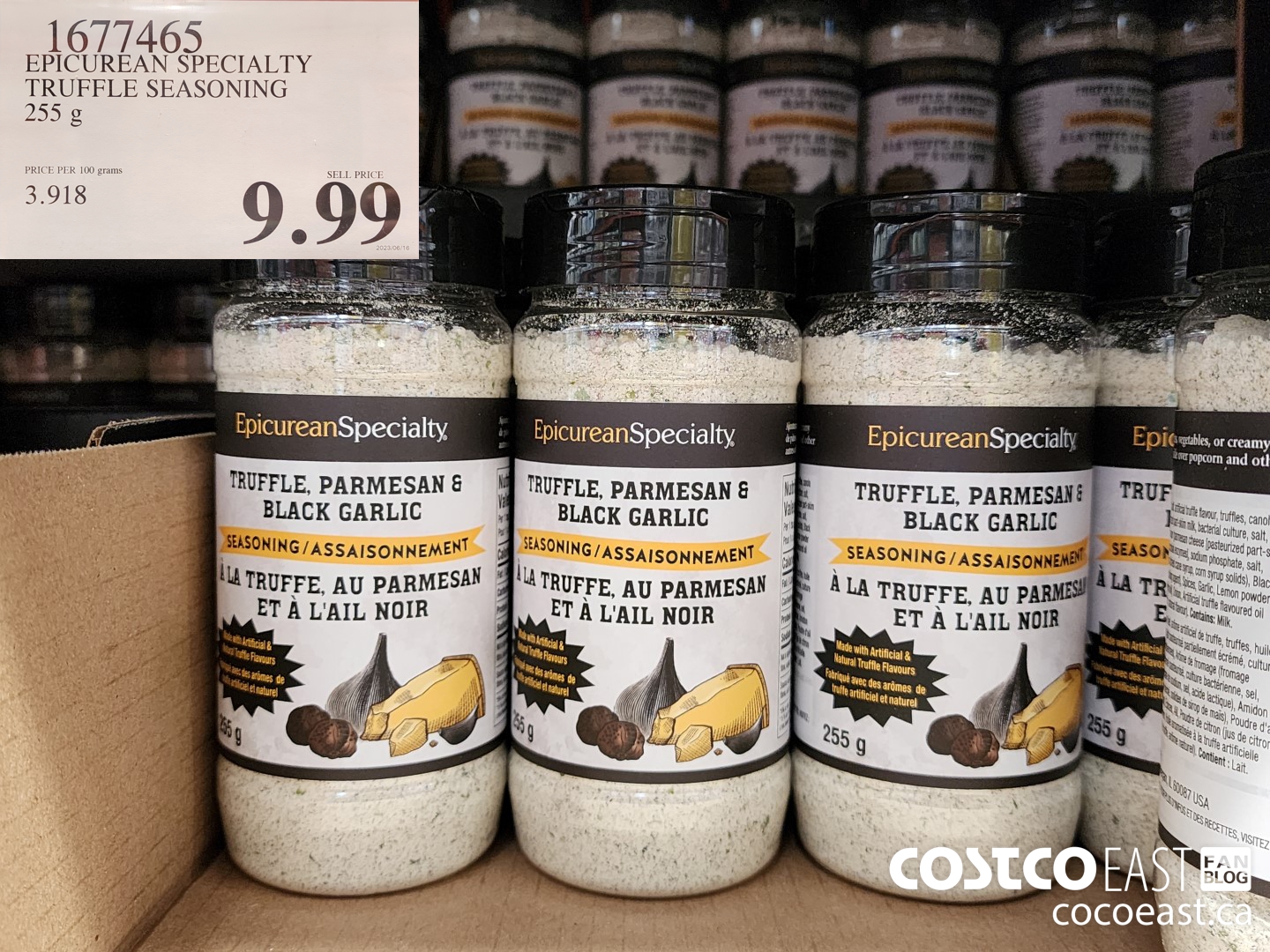 1677465 EPICUREAN SPECIALTY TRUFFLE SEASONING 255 G $9.99