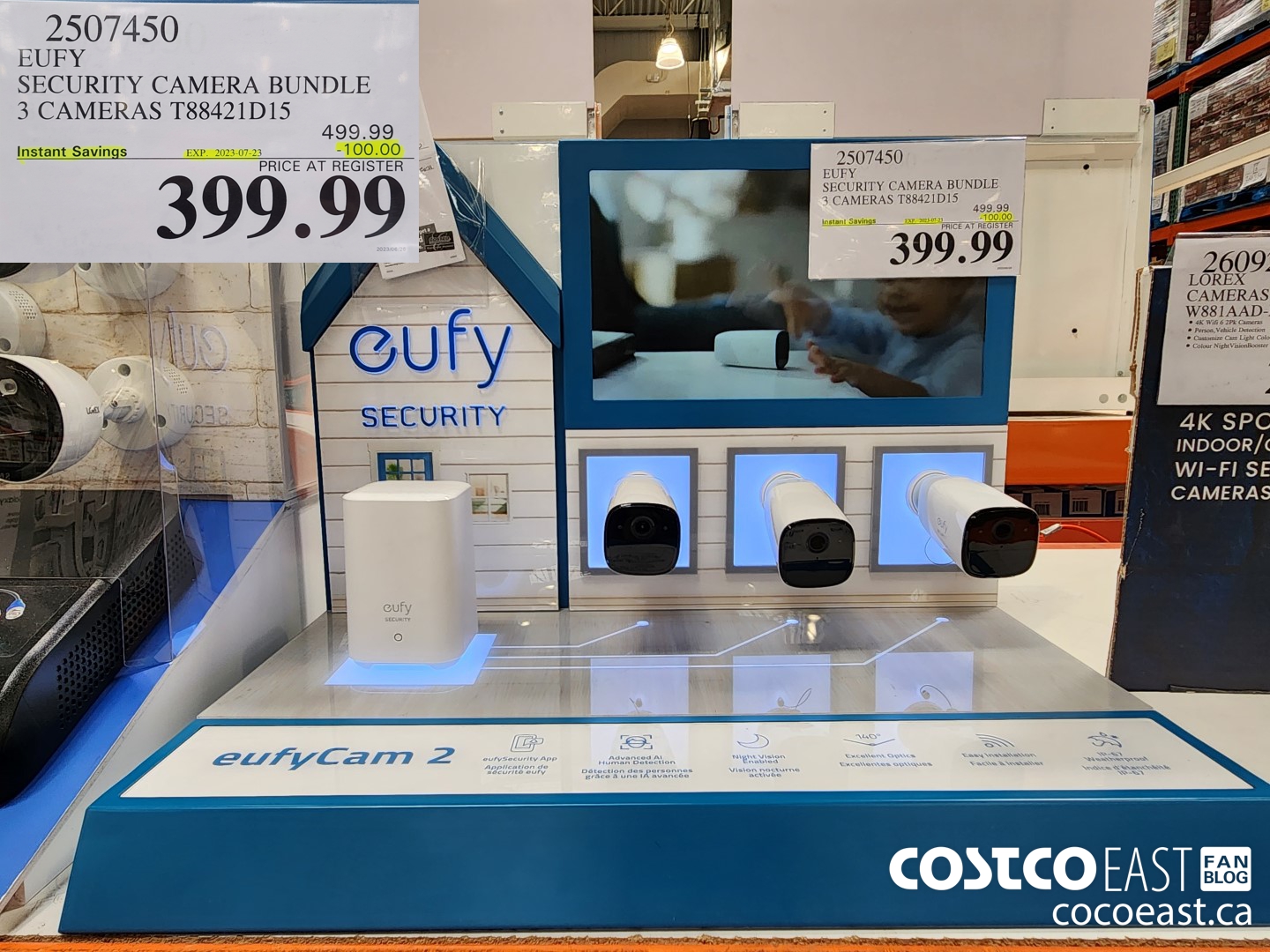 2507450 EUFY SECURITY CAMERA BUNDLE 3 CAMERAS T88421D15 ($100.00 INSTANT SAVINGS EXPIRES ON 2023-07-23) $399.99