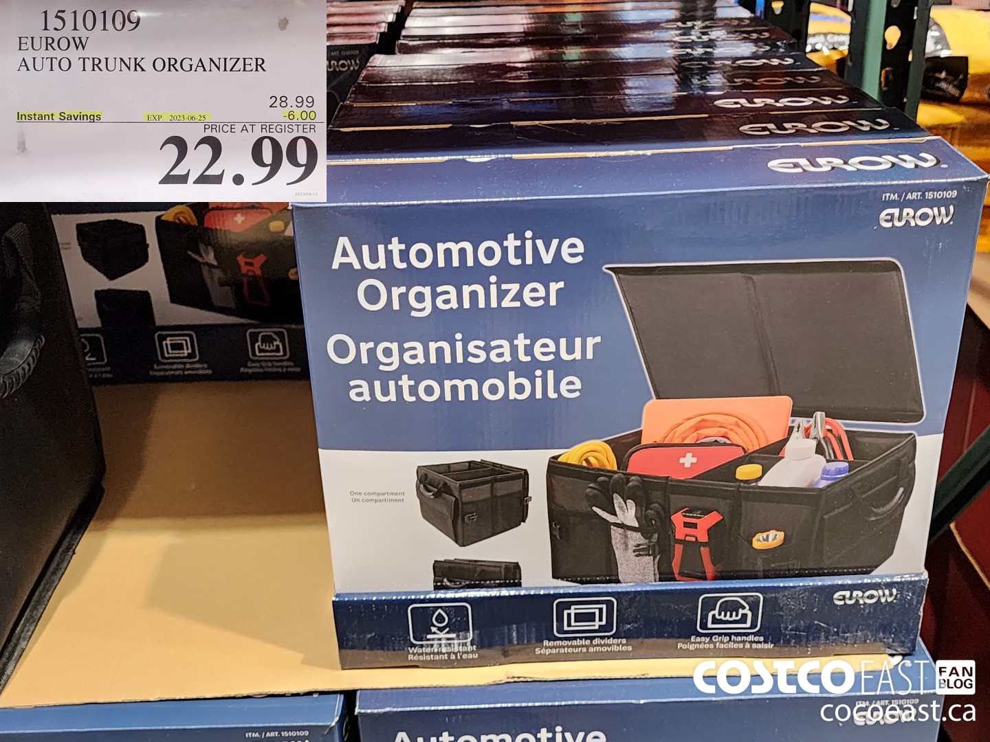 1510109 EUROW AUTO TRUNK ORGANIZER ($6.00 INSTANT SAVINGS EXPIRES ON 2023-06-25) $22.99
