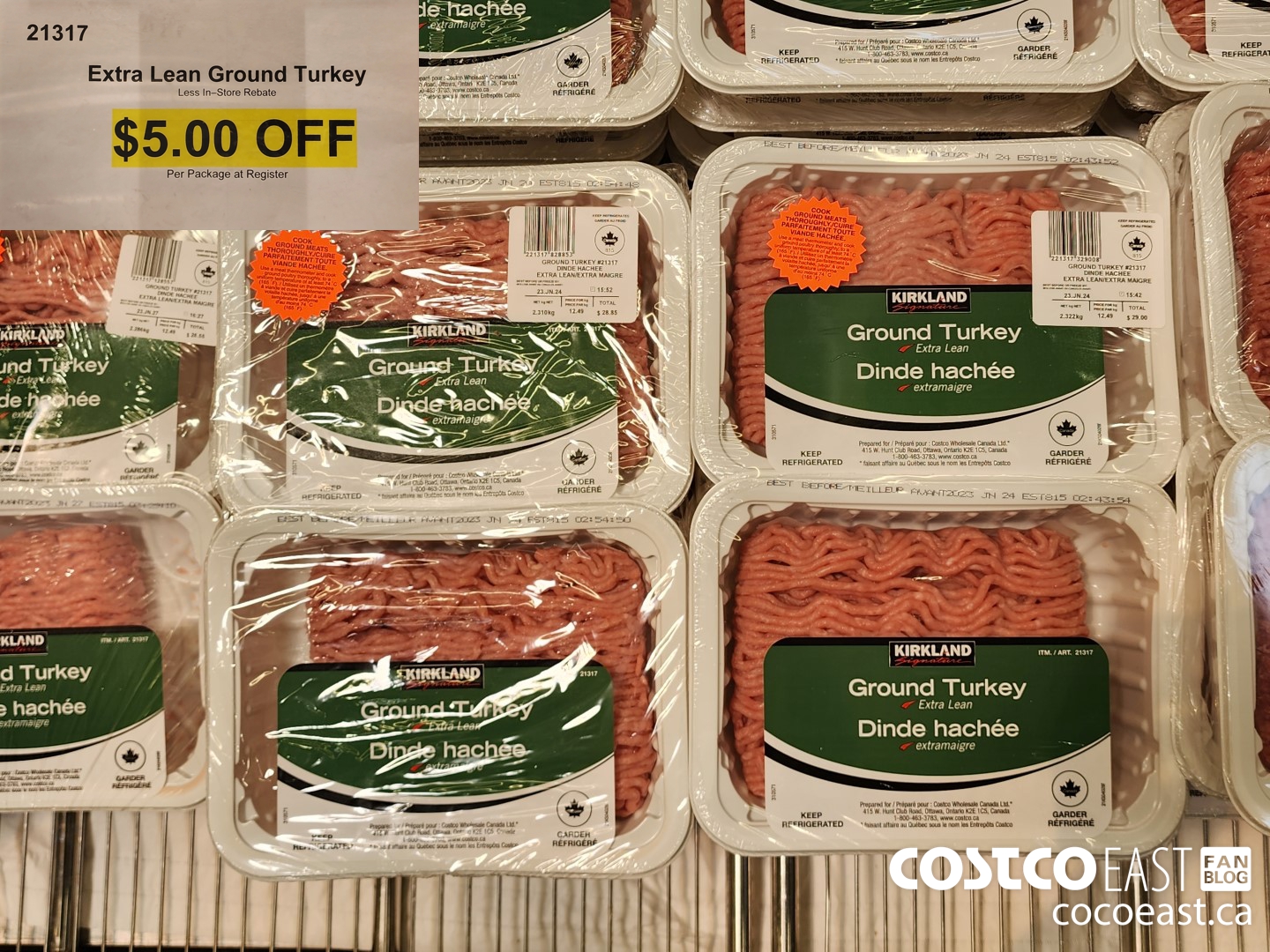 21317 EXTRA LEAN GROUND TURKEY ($5.00 INSTANT SAVINGS)