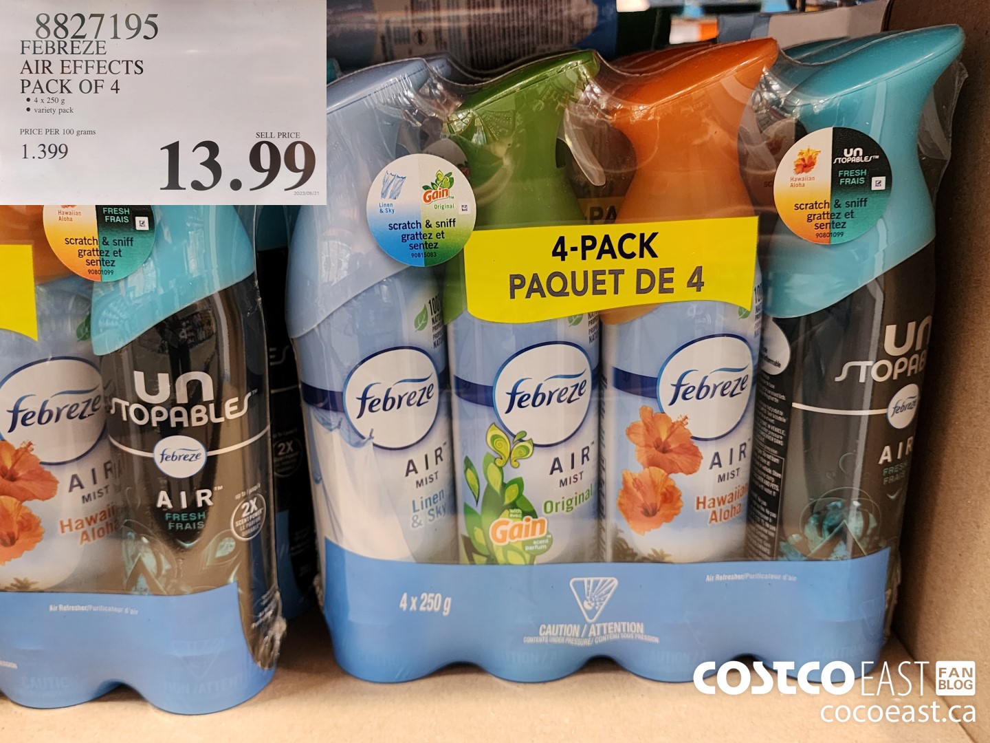 8827195 FEBREZE AIR EFFECTS PACK OF 4 $13.99