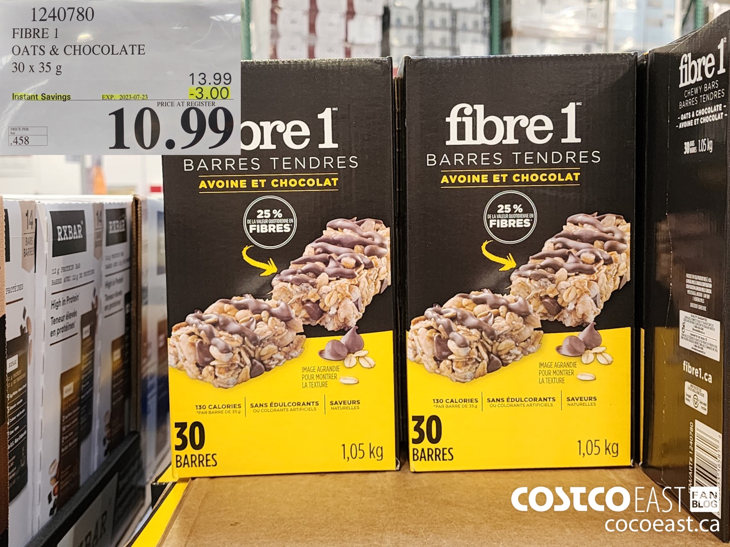 1240780 FIBRE 1 OATS & CHOCOLATE 30 X 35 G ($3.00 INSTANT SAVINGS EXPIRES ON 2023-07-23) $13.99
