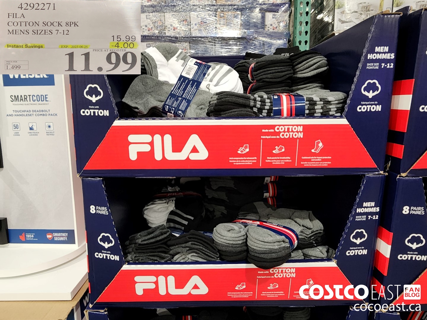 4292271 FILA COTTON SOCK 8PK MENS SIZES 7-12 ($4.00 INSTANT SAVINGS EXPIRES ON 2023-06-25) $11.99