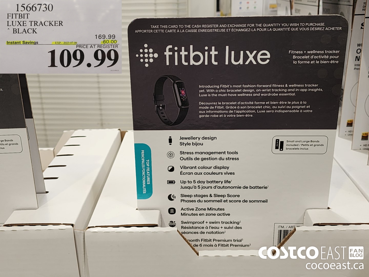 1566730 FITBIT LUXE TRACKER BLACK ($60.00 INSTANT SAVINGS EXPIRES ON 2023-07-06) $109.99