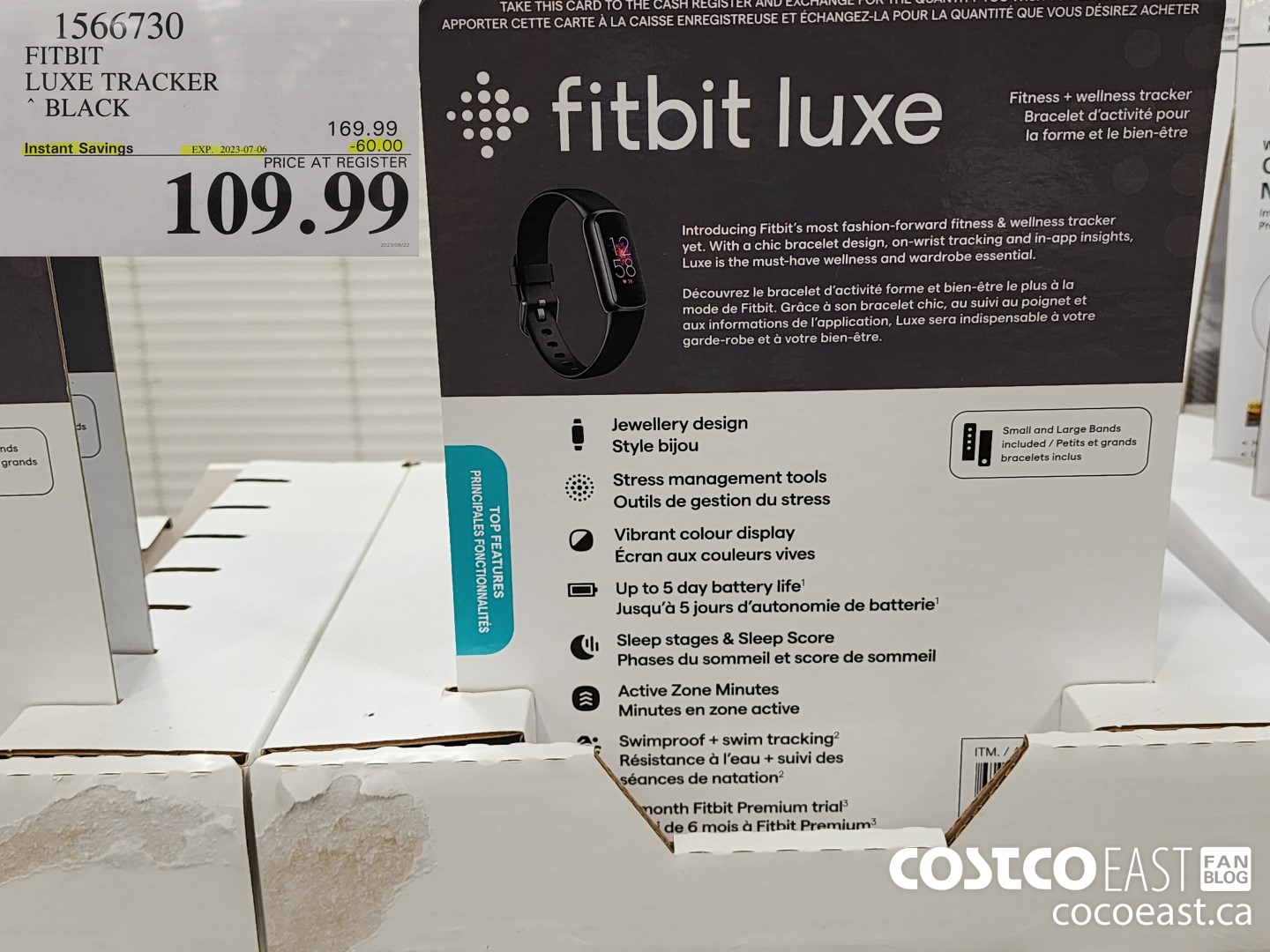 1566730 FITBIT LUXE TRACKER BLACK ($60.00 INSTANT SAVINGS EXPIRES ON 2023-07-06) $109.99