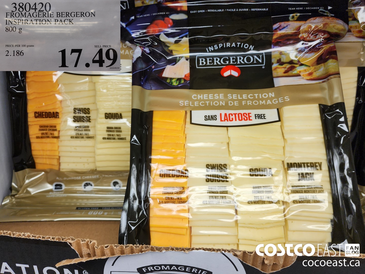380420 FROMAGERIE BERGERON INSPIRATION PACK 800 G $17.99