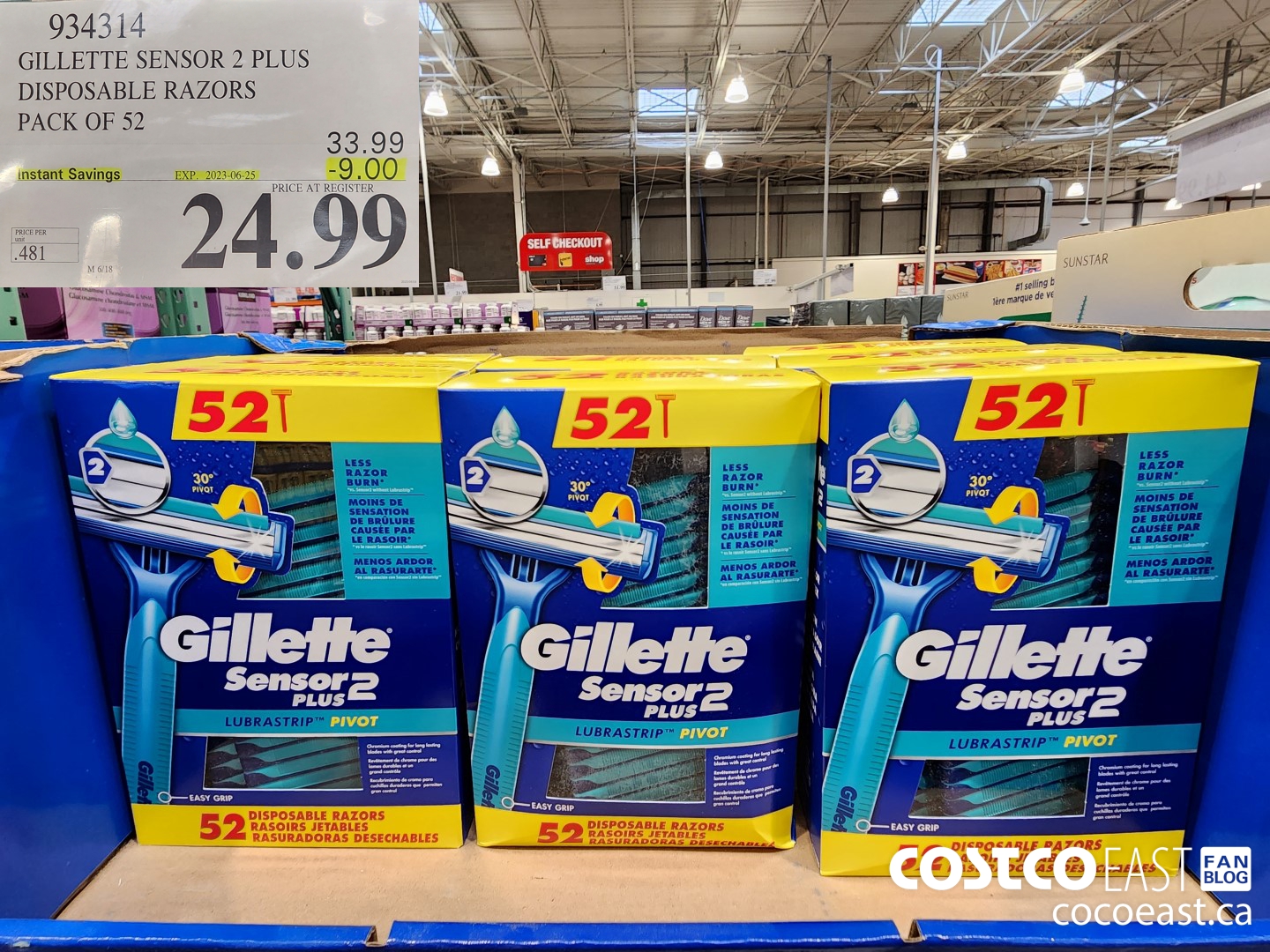 934314 GILLETTE SENSOR 2 PLUS DISPOSABLE RAZORS PACK OF 52 ($9.00 INSTANT SAVINGS EXPIRES ON 2023-06-25) $24.99