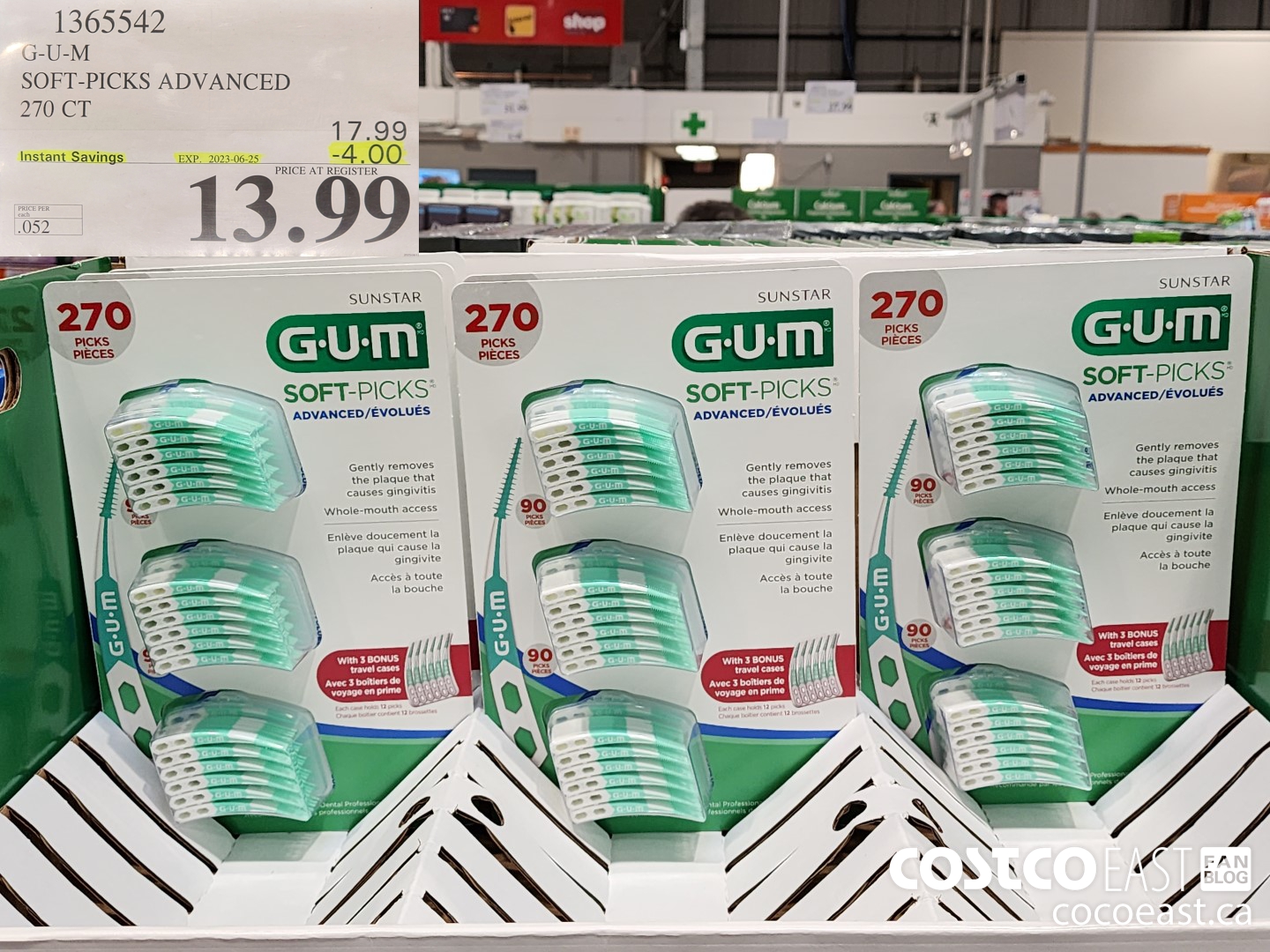 1365542 G-U-M SOFT-PICKS ADVANCED 270 CT ($4.00 INSTANT SAVINGS EXPIRES ON 2023-06-25) $13.99