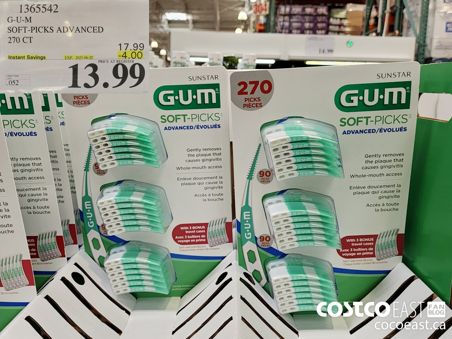 1365542 G-U-M SOFT-PICKS ADVANCED 270 CT ($4.00 INSTANT SAVINGS EXPIRES ON 2023-06-25) $13.99