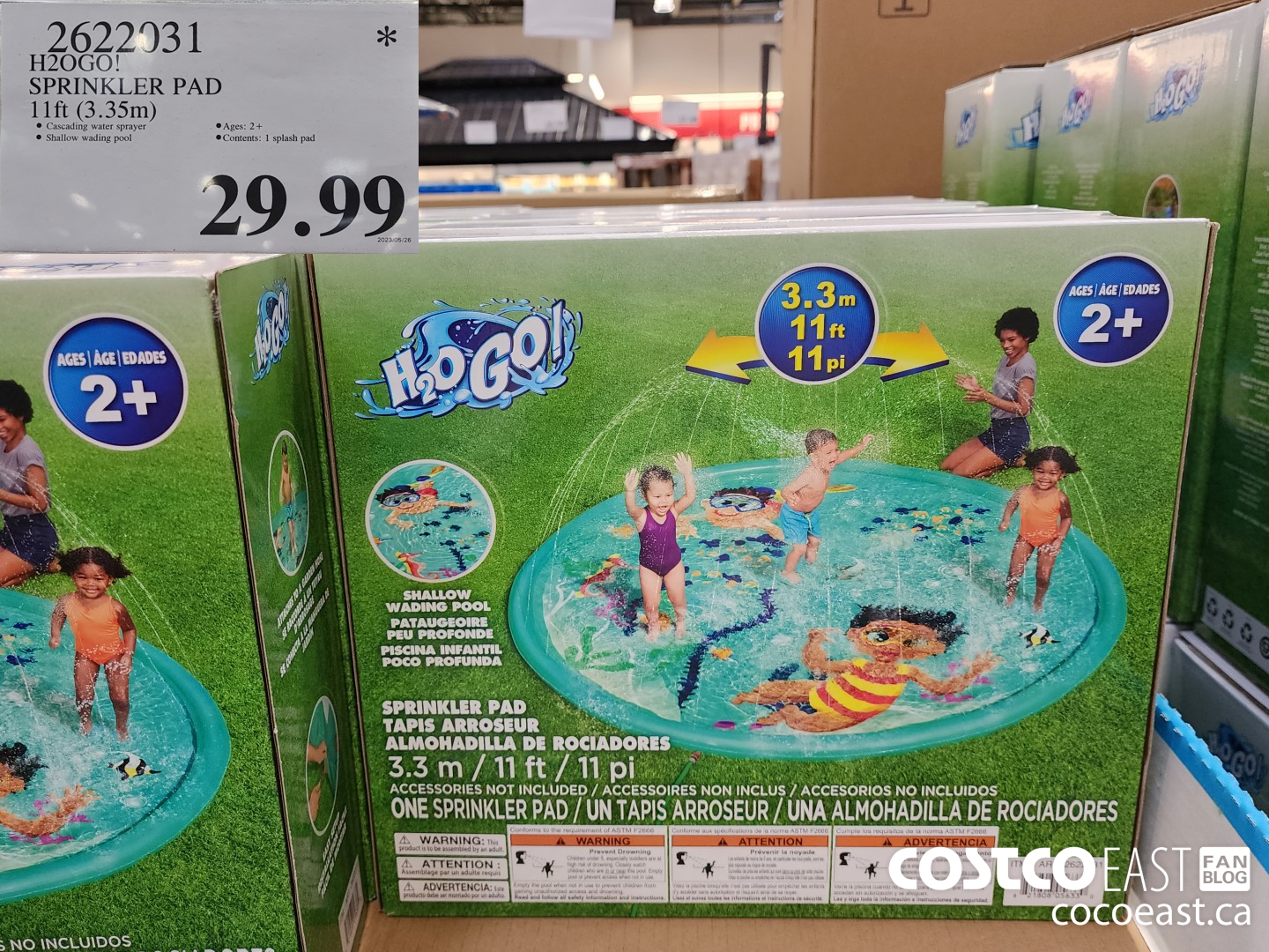 2622031 H20GO! SPRINKLER PAD 11ft (3.35m) $29.99