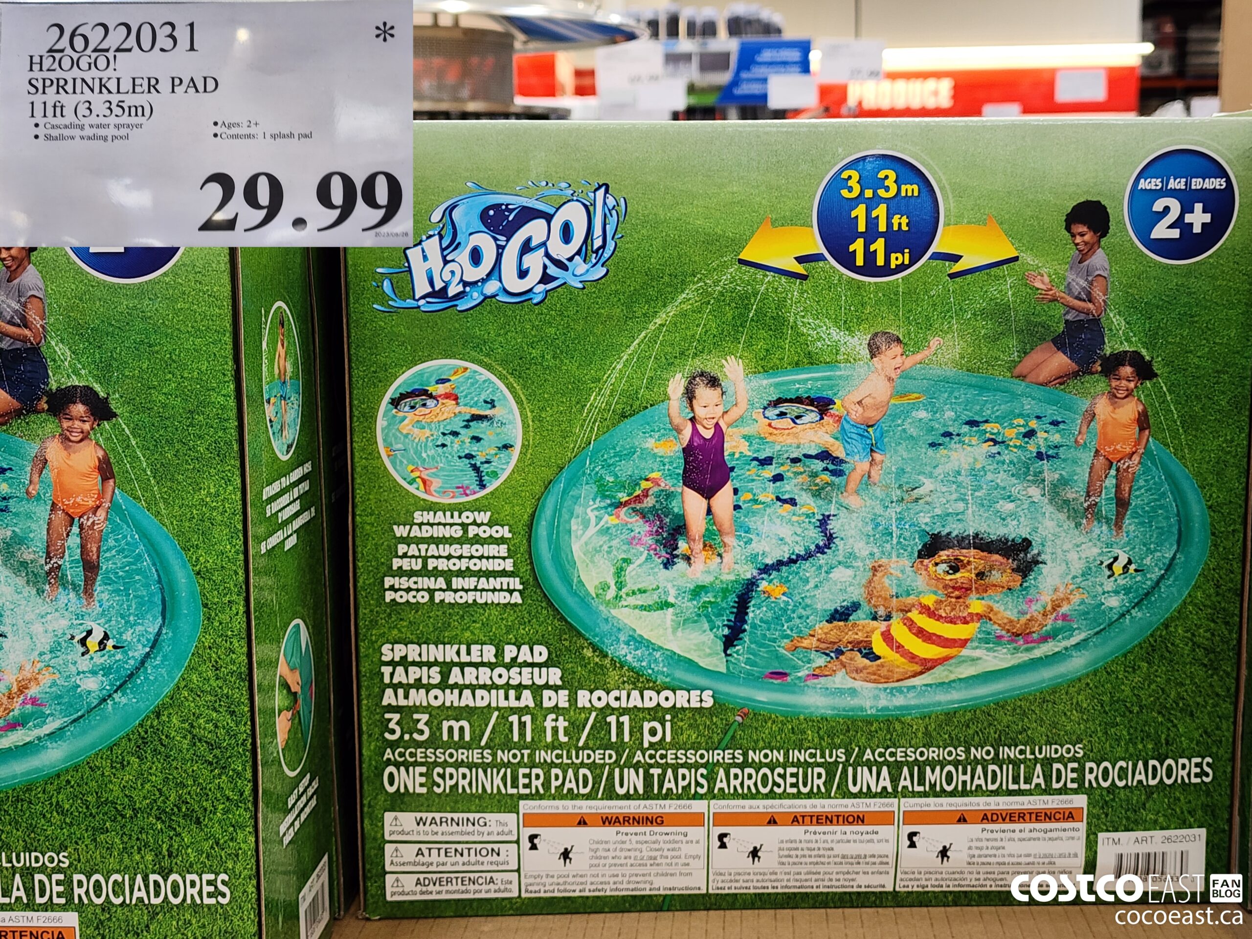 2622031 H20GO! SPRINKLER PAD 11ft (3.35m) $29.99