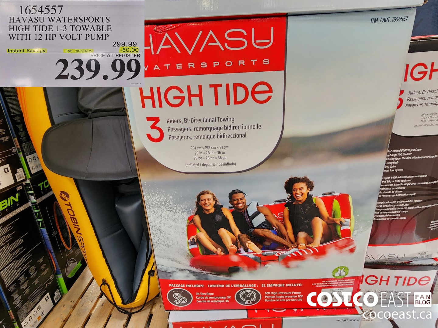1654557 HAVASU WATERSPORTS HIGH TIDE 1-3 TOWABLE WITH 12 HP VOLT PUMP ($60.00 INSTANT SAVINGS EXPIRES ON 2023-06-25) $239.99