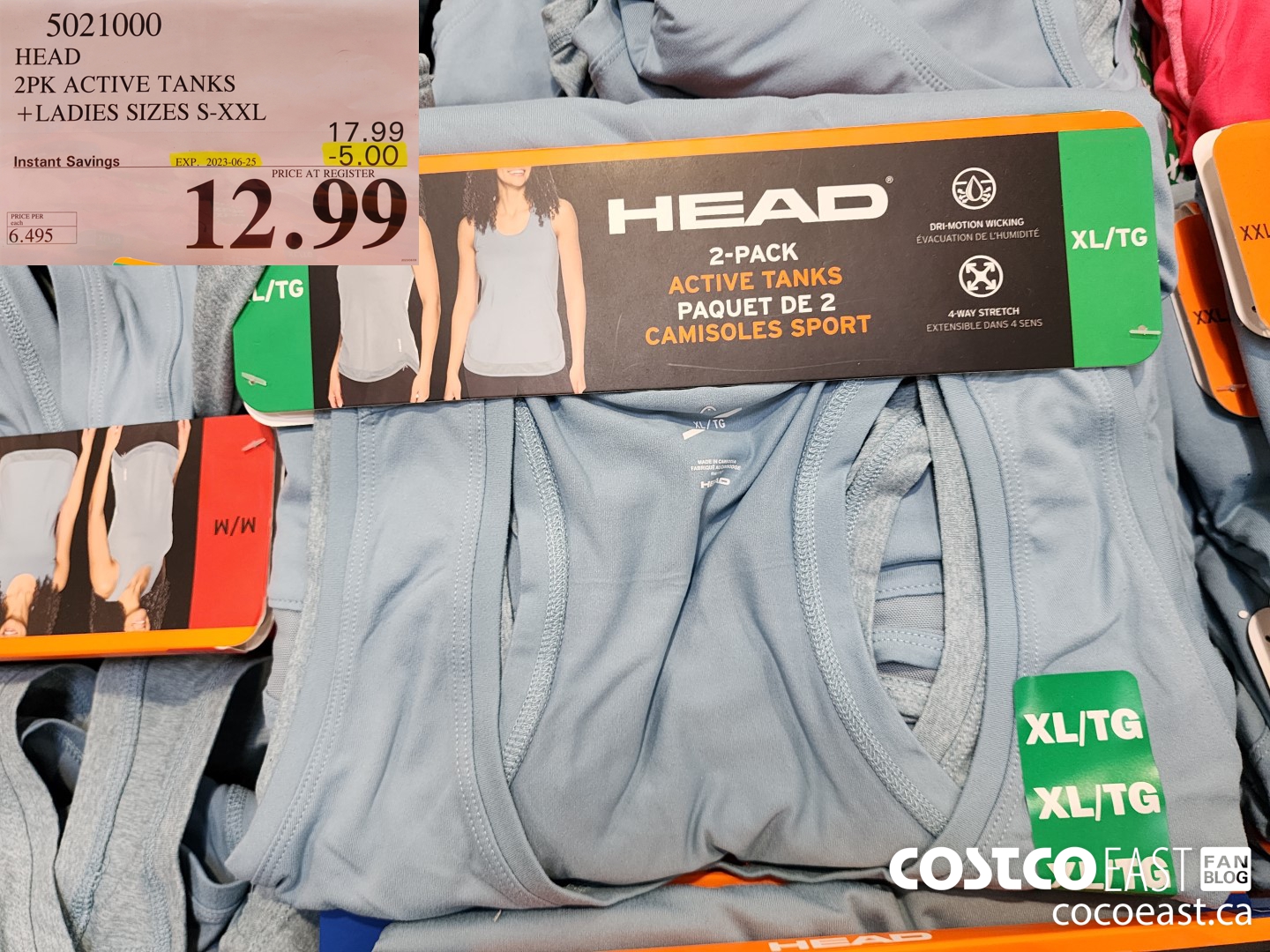 5021000 HEAD 2PK ACTIVE TANKS +LADIES SIZES S-XXL ($5.00 INSTANT SAVINGS EXPIRES ON 2023-06-25) $12.99