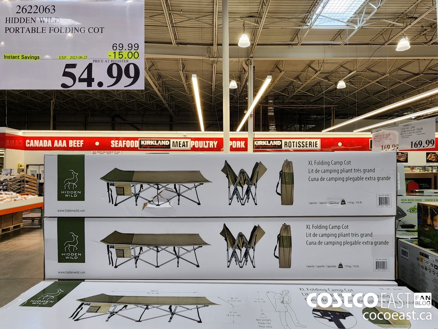 2622063 HIDDEN WILD PORTABLE FOLDING COT ($15.00 INSTANT SAVINGS EXPIRES ON 2023-06-25) $54.99