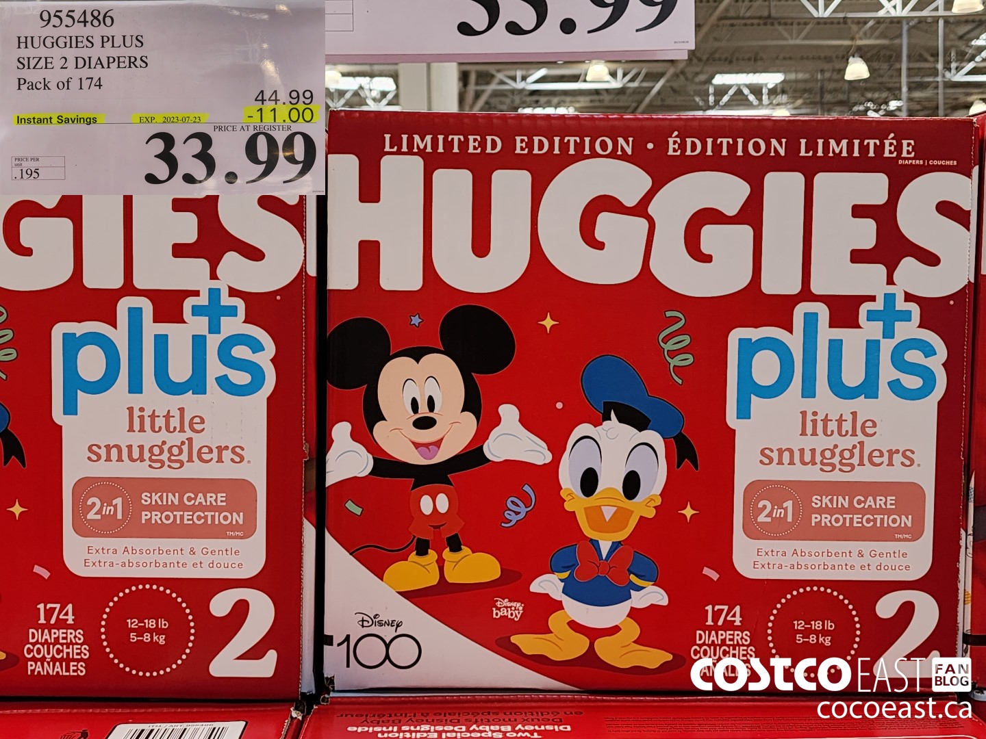 955486 HUGGIES PLUS SIZE 2 DIAPERS Pack of 174 ($11.00 INSTANT SAVINGS EXPIRES ON 2023-07-23) $33.99