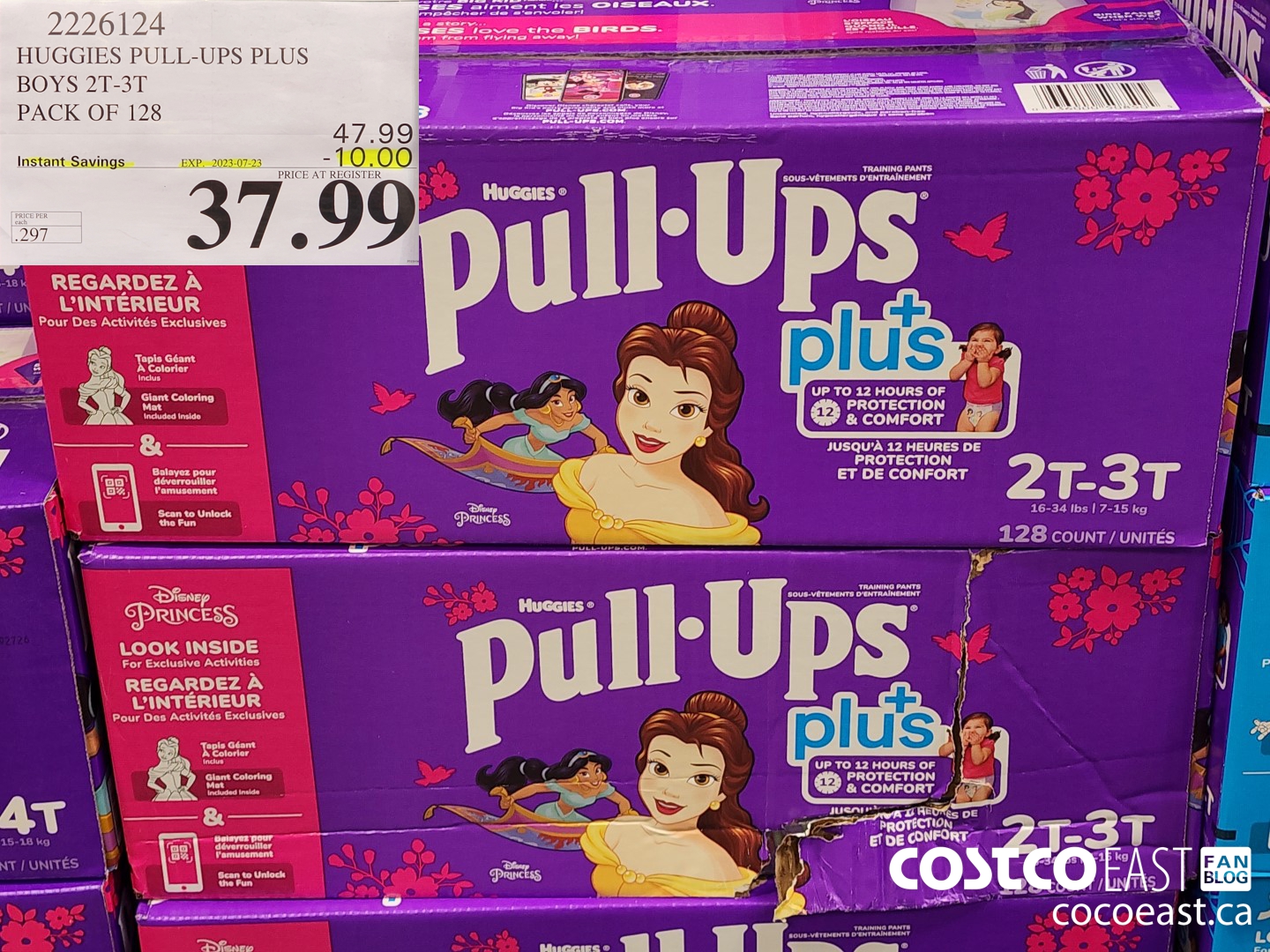 HUGGIES PULL-UPS PLUS GIRLS 2T-3T PACK OF 128 at Costco South