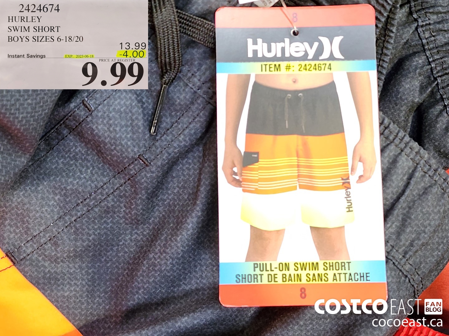 2424674 HURLEY SWIM SHORT BOYS SIZES 6-18/20 ($4.00 INSTANT SAVINGS EXPIRES ON 2023-06-18) $9.99