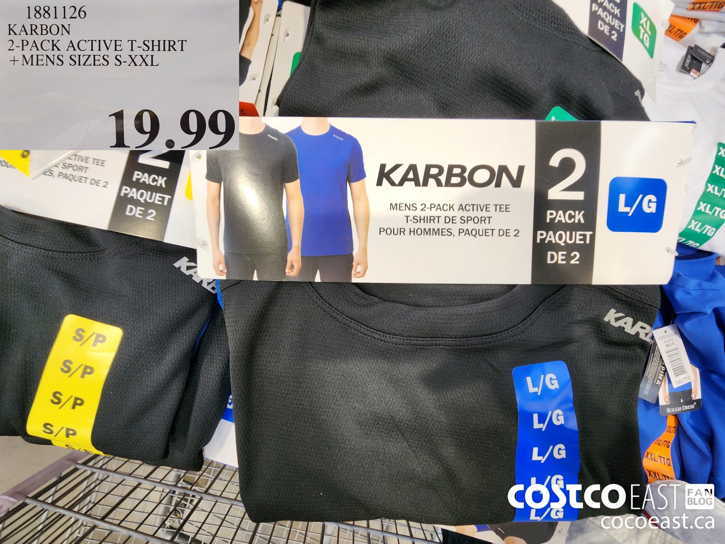 1881126 KARBON 2-PACK ACTIVE T-SHIRT +MENS SIZES S-XXL $19.99
